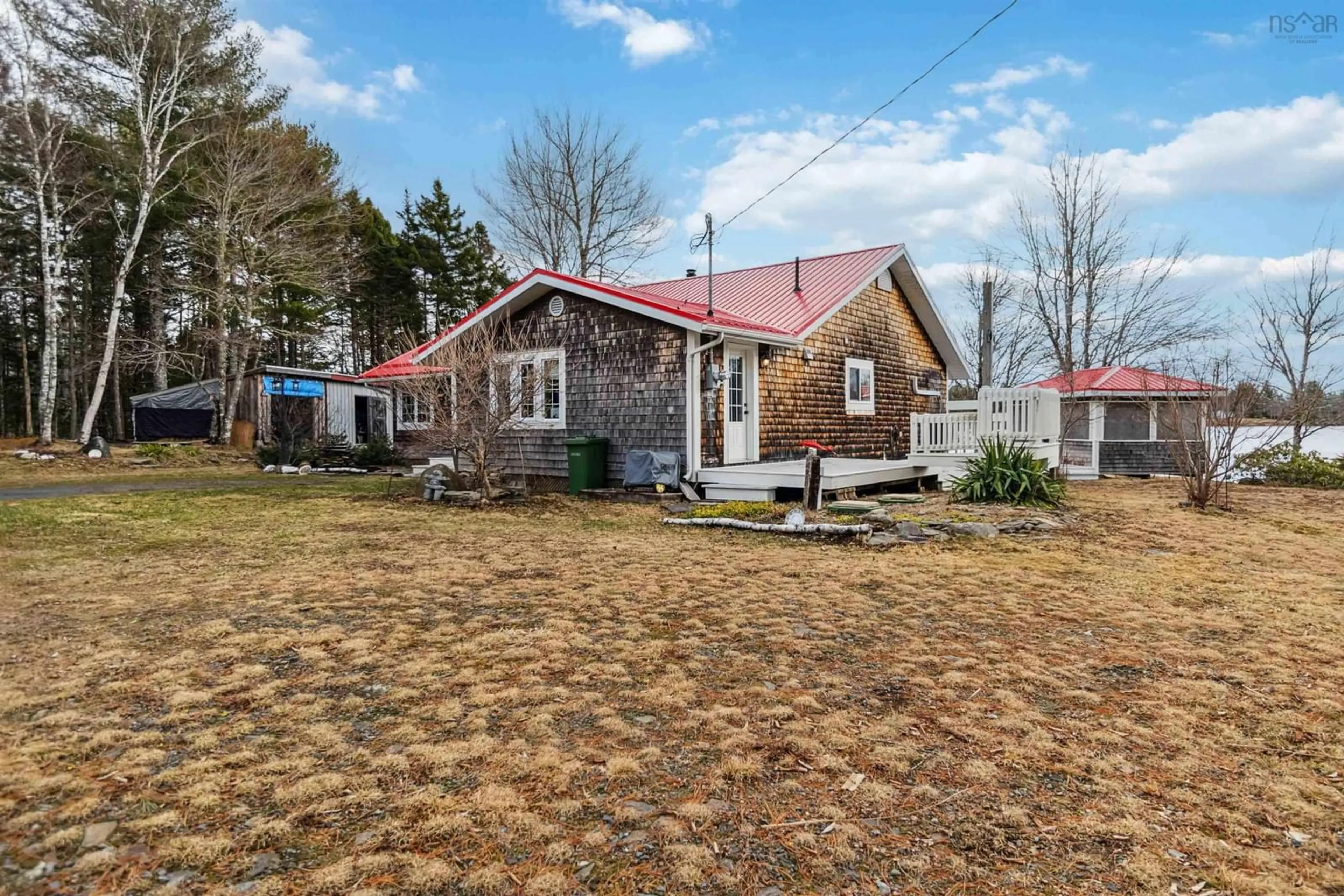 A pic from outside/outdoor area/front of a property/back of a property/a pic from drone, unknown for 157 Freeman Lake Lane, Caledonia Nova Scotia B0T 1B0