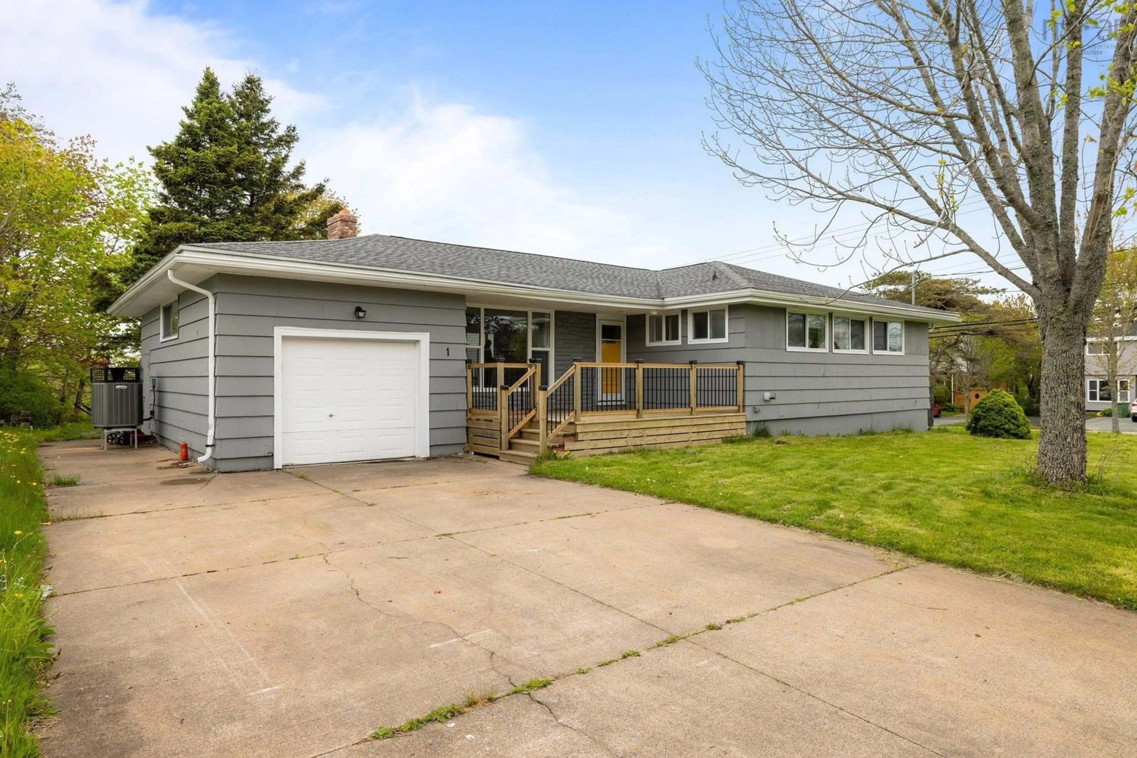 Home with vinyl exterior material, street for 1 Grandview Dr, Dartmouth Nova Scotia B2W 1X4