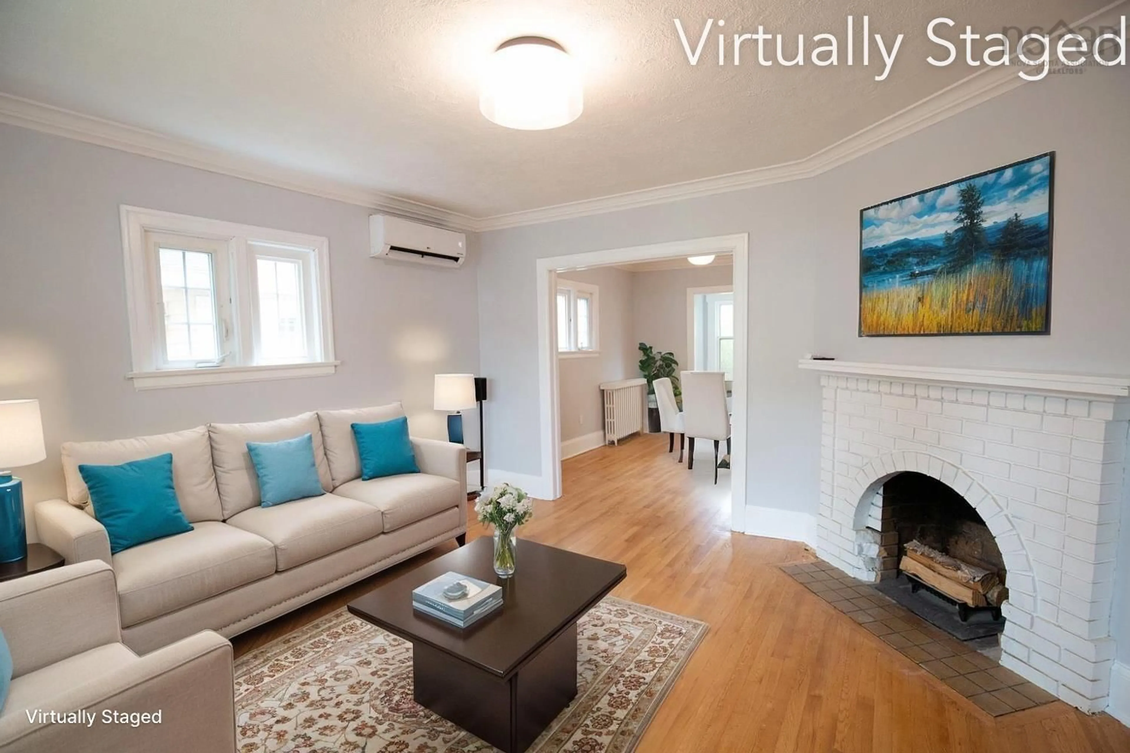 Living room with furniture, wood/laminate floor for 6532 Summit St, Halifax Nova Scotia B3L 1S3