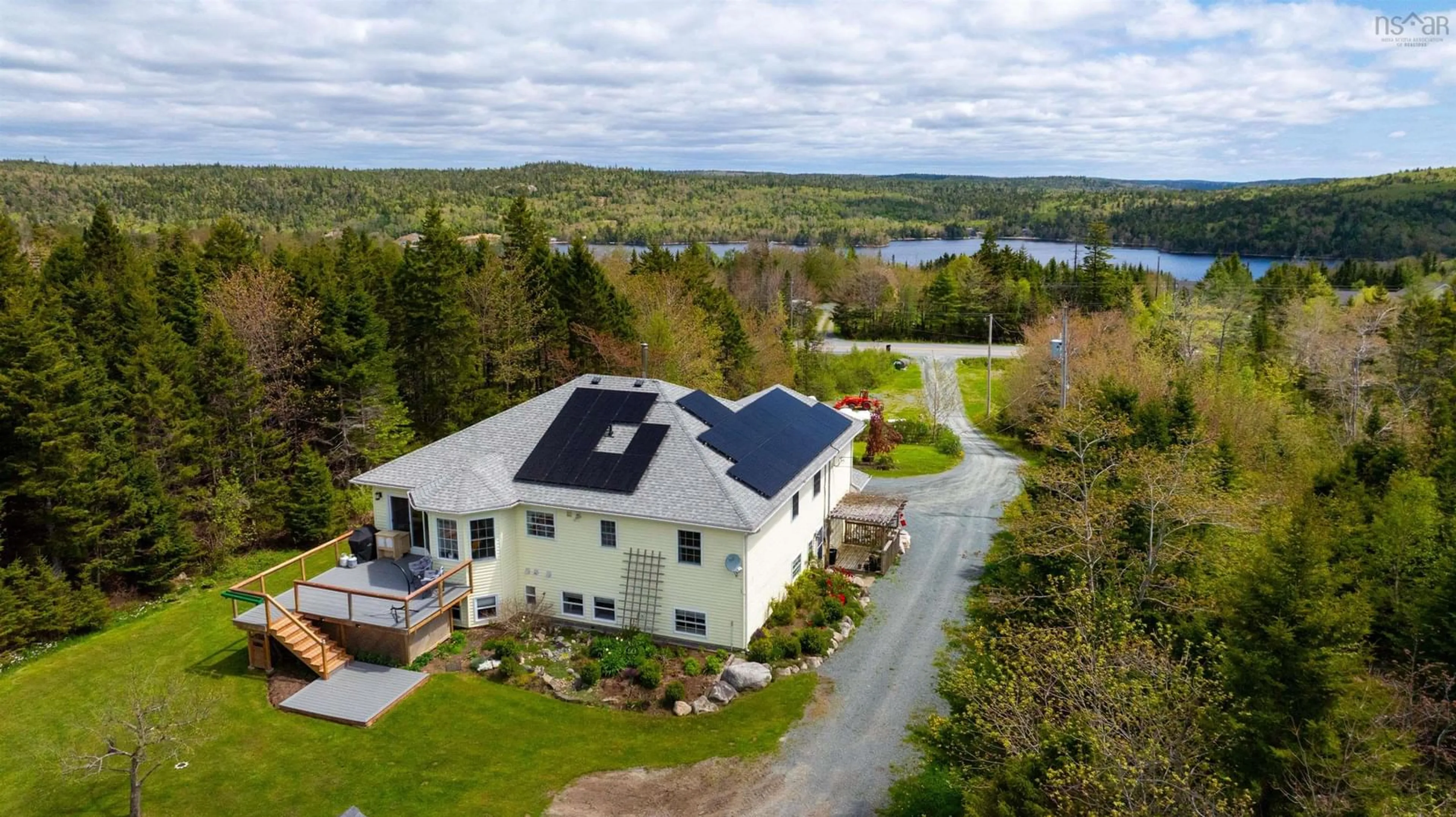 A pic from outside/outdoor area/front of a property/back of a property/a pic from drone, water/lake/river/ocean view for 640 Myra Rd, Porters Lake Nova Scotia B3E 1G4