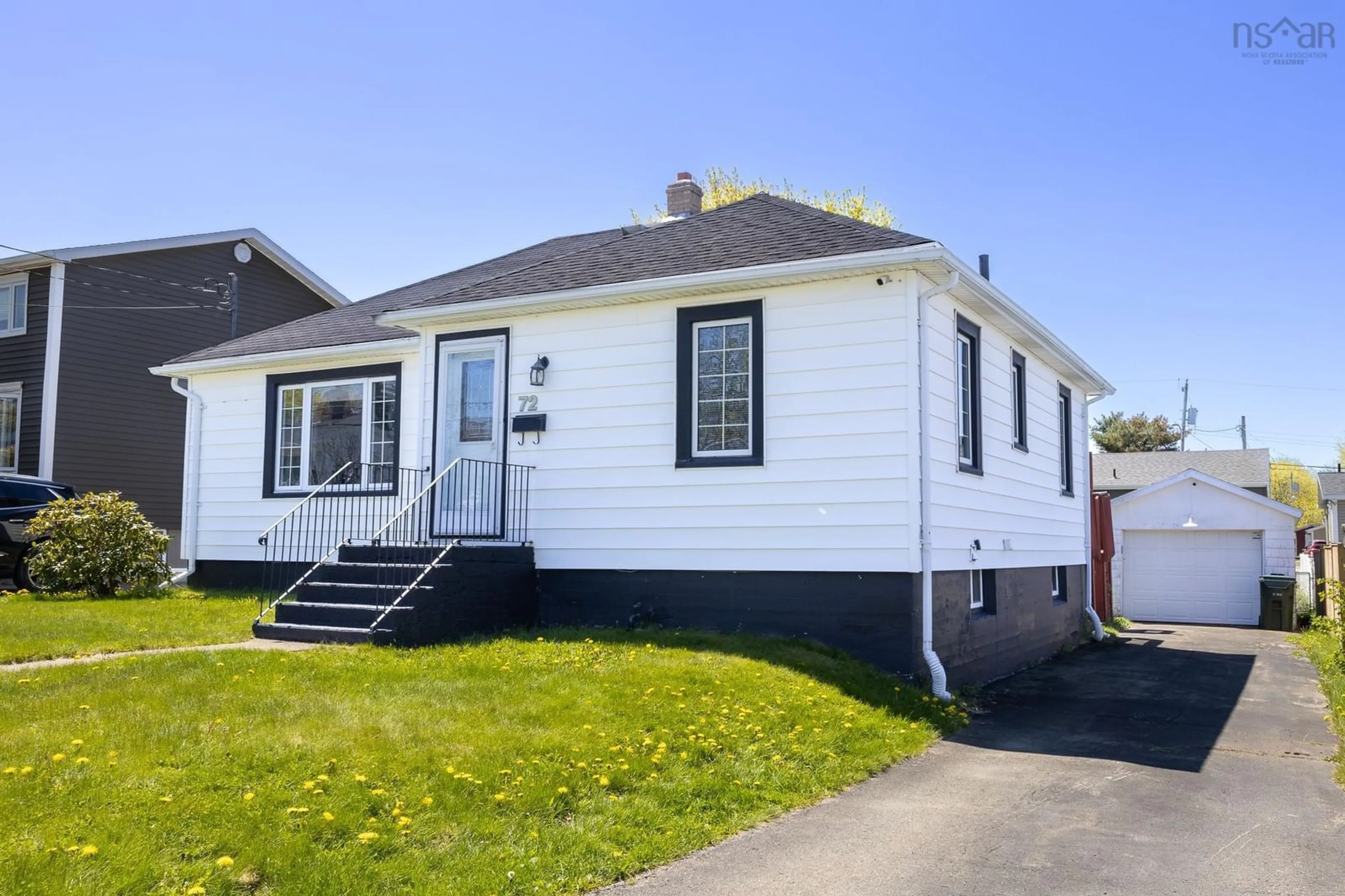 Home with vinyl exterior material, street for 72 Harbourview Drive, Sydney Nova Scotia B1S 2A9