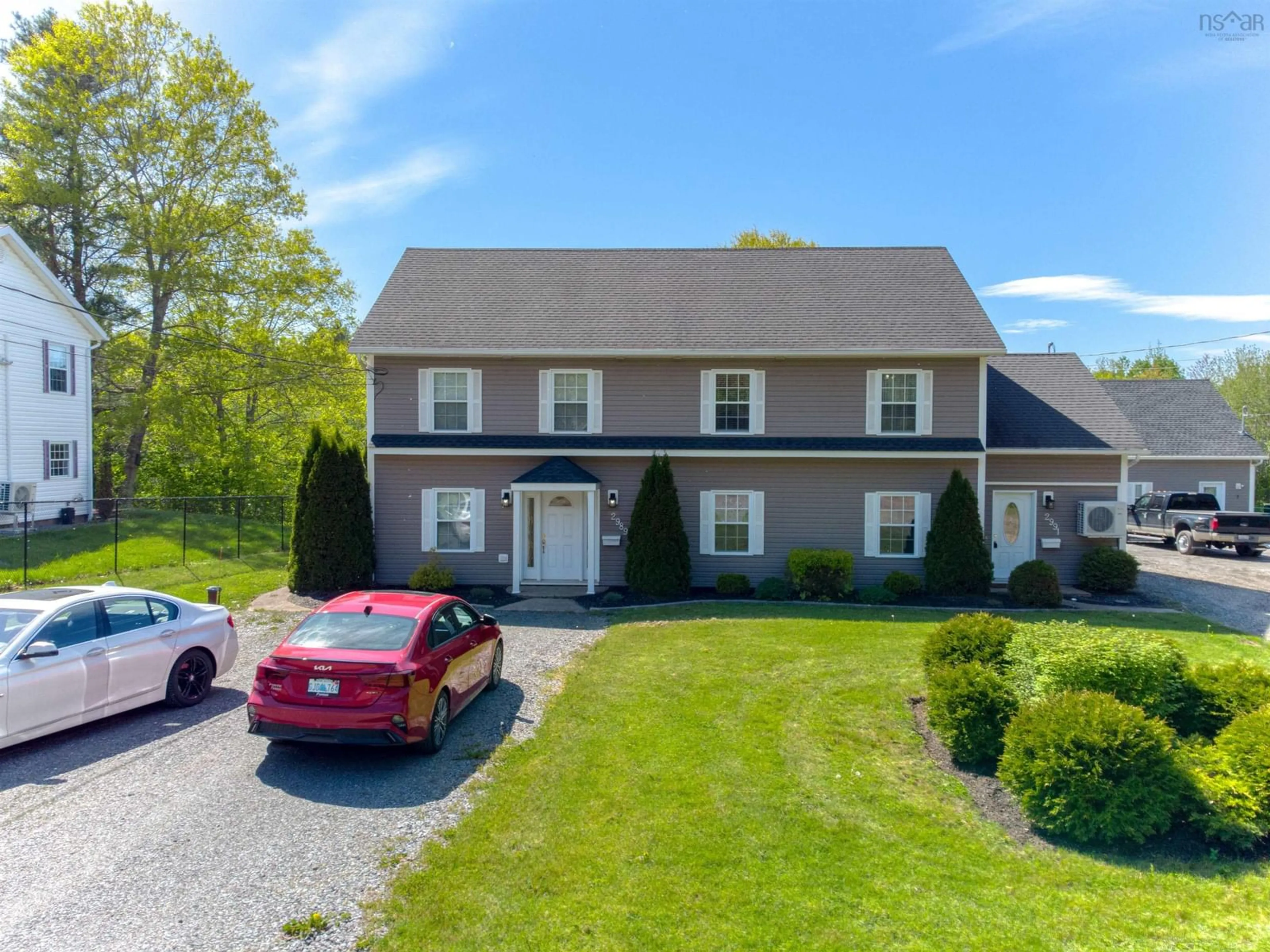 A pic from outside/outdoor area/front of a property/back of a property/a pic from drone, street for 2989-2993 Lovett Road, Coldbrook Nova Scotia B4R 1A4