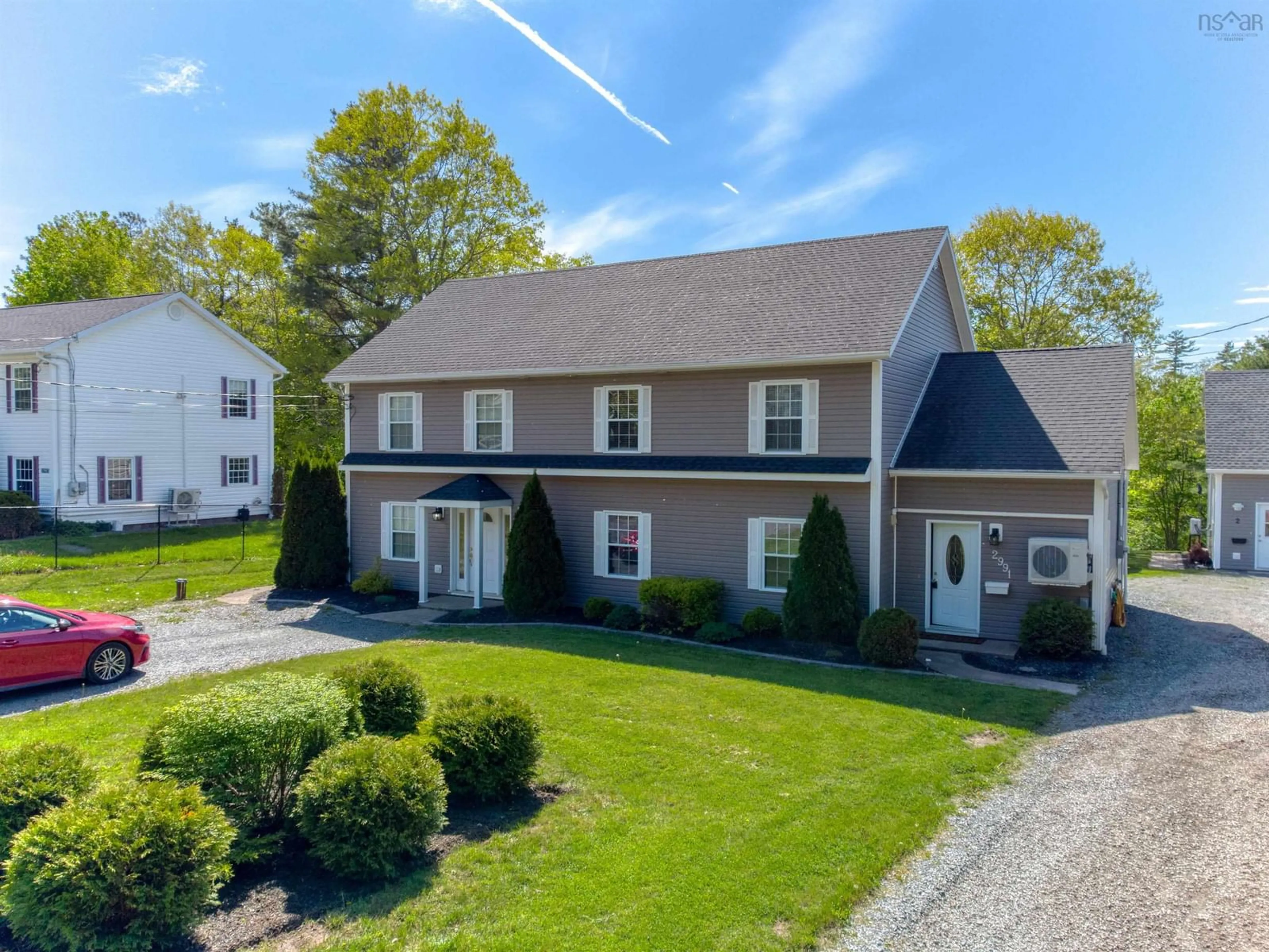 A pic from outside/outdoor area/front of a property/back of a property/a pic from drone, street for 2989-2993 Lovett Road, Coldbrook Nova Scotia B4R 1A4