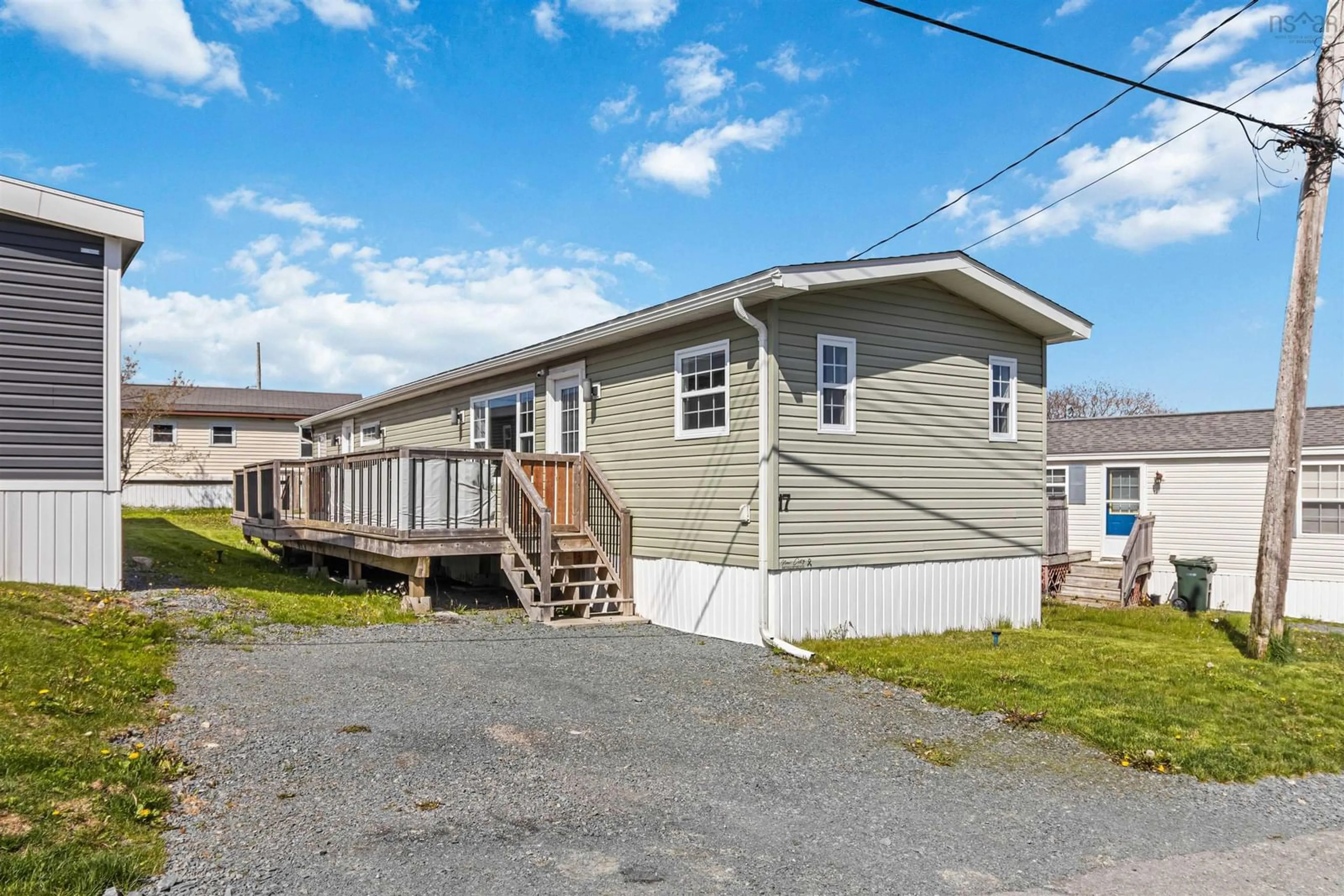 Home with vinyl exterior material, street for 17 Ashcroft Ave, Harrietsfield Nova Scotia B3V 1A5