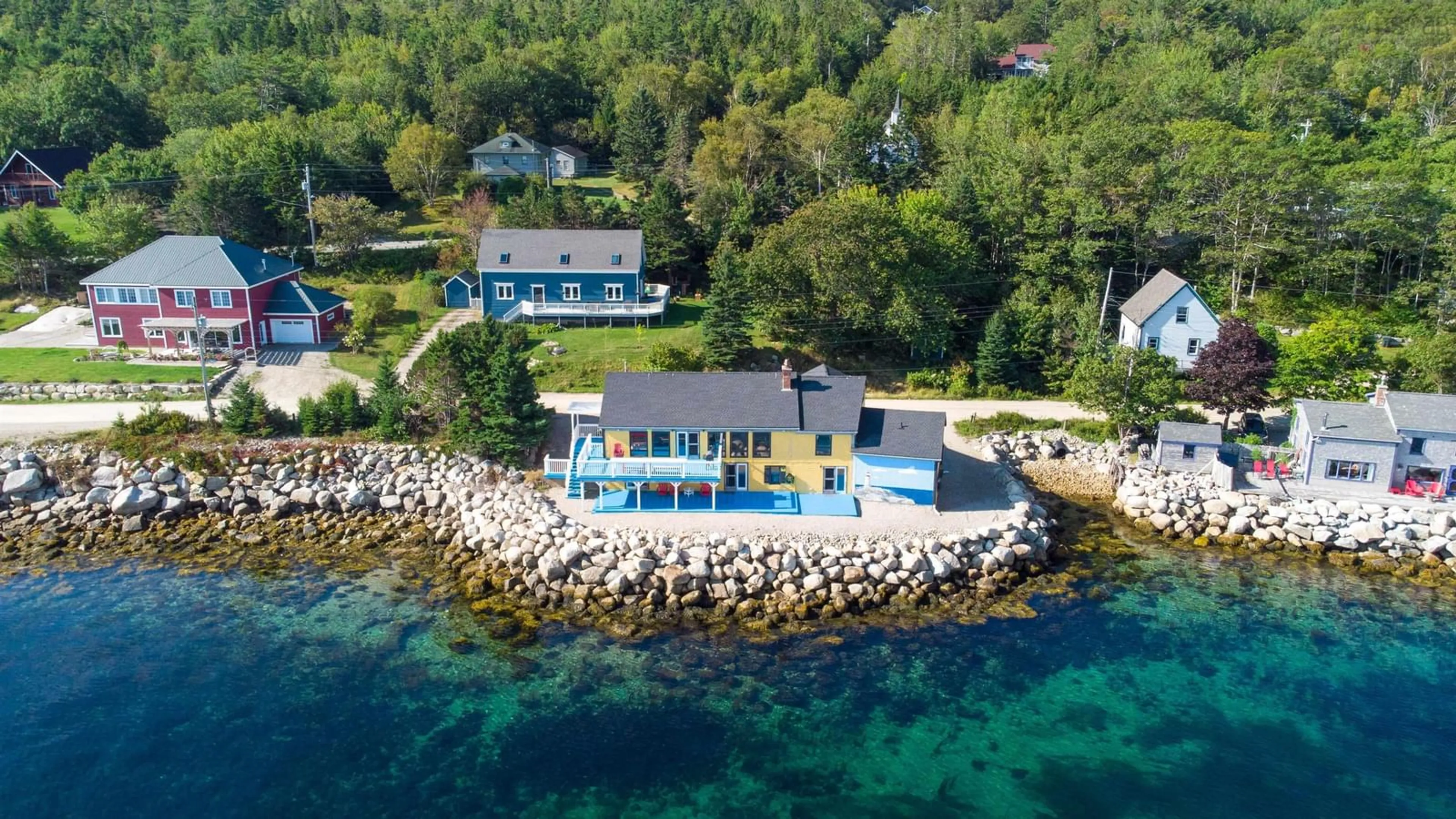A pic from outside/outdoor area/front of a property/back of a property/a pic from drone, water/lake/river/ocean view for 501 Mill Cove Shore Rd, Birchy Head Nova Scotia B0J 1T0