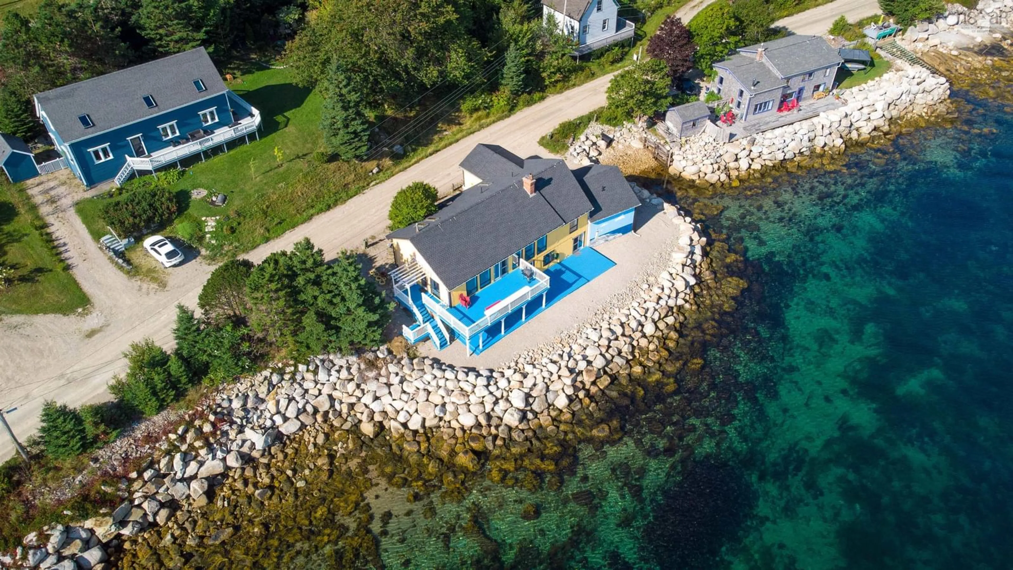 A pic from outside/outdoor area/front of a property/back of a property/a pic from drone, water/lake/river/ocean view for 501 Mill Cove Shore Rd, Birchy Head Nova Scotia B0J 1T0