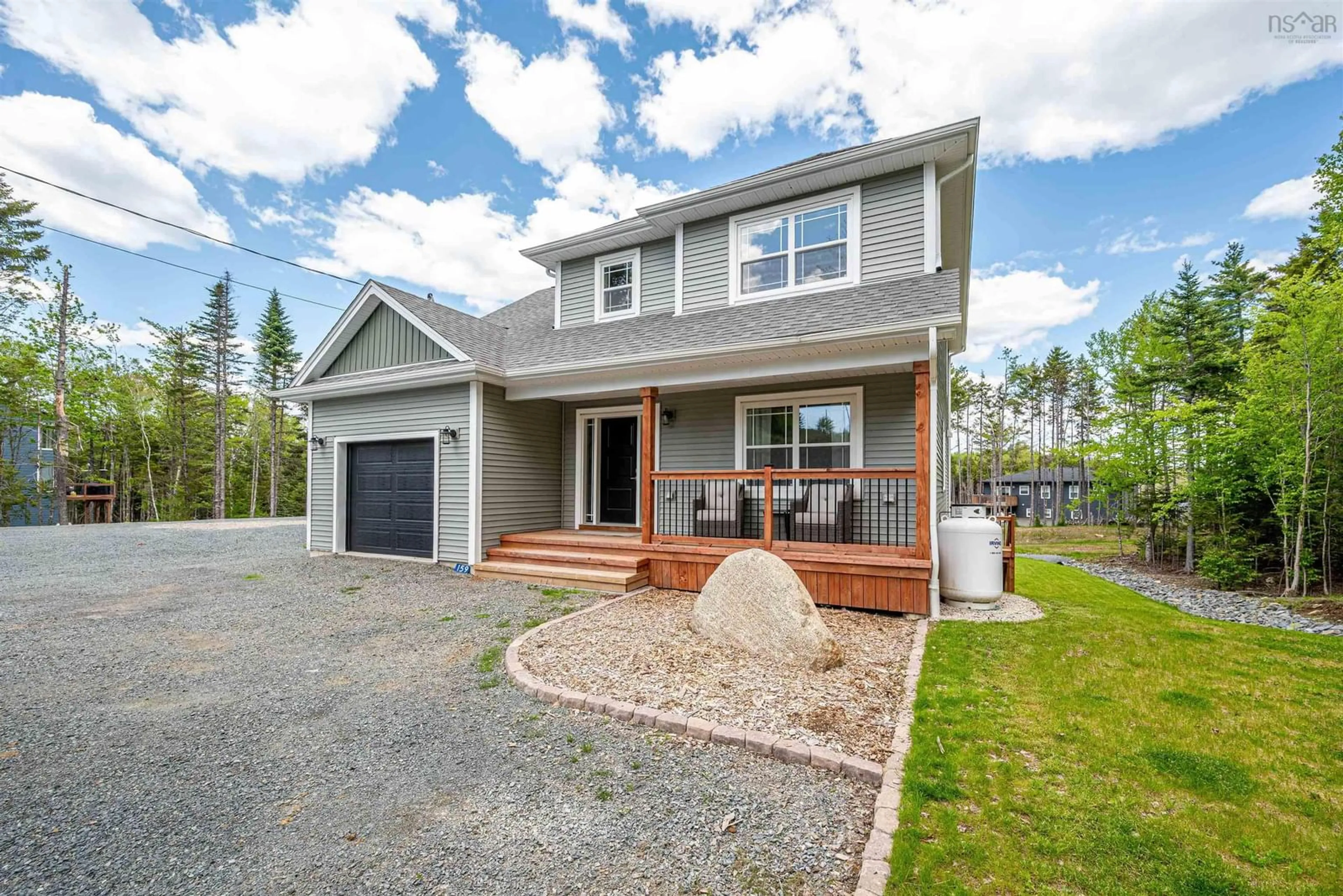 Home with vinyl exterior material, street for 159 Magenta Dr, Middle Sackville Nova Scotia B4E 0M7