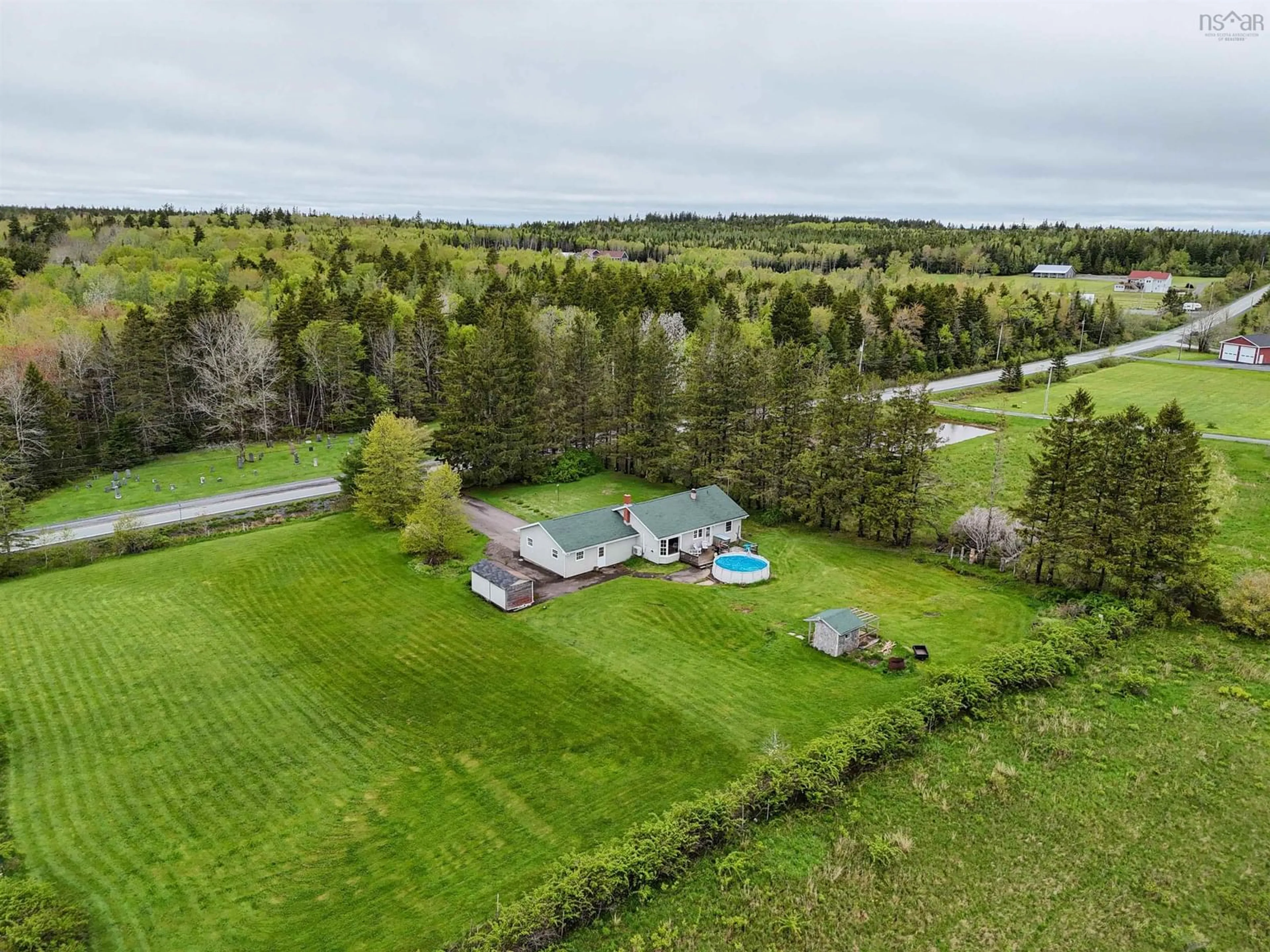 A pic from outside/outdoor area/front of a property/back of a property/a pic from drone, water/lake/river/ocean view for 1540 South Rawdon Rd, Mount Uniacke Nova Scotia B0N 1Z0