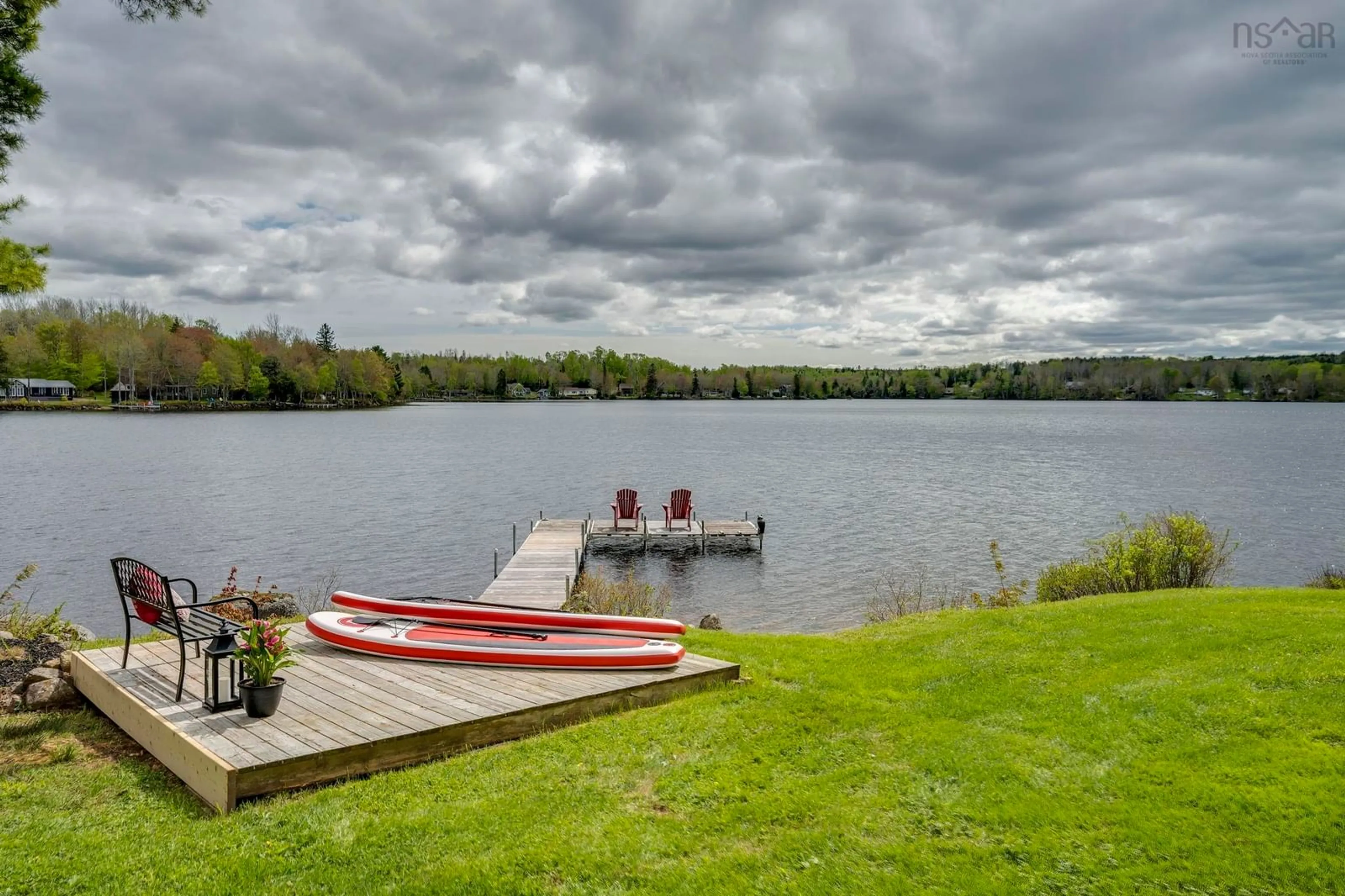 Patio, water/lake/river/ocean view for 101 Meadow Lane, Murphy Lake Nova Scotia B4N 3V8