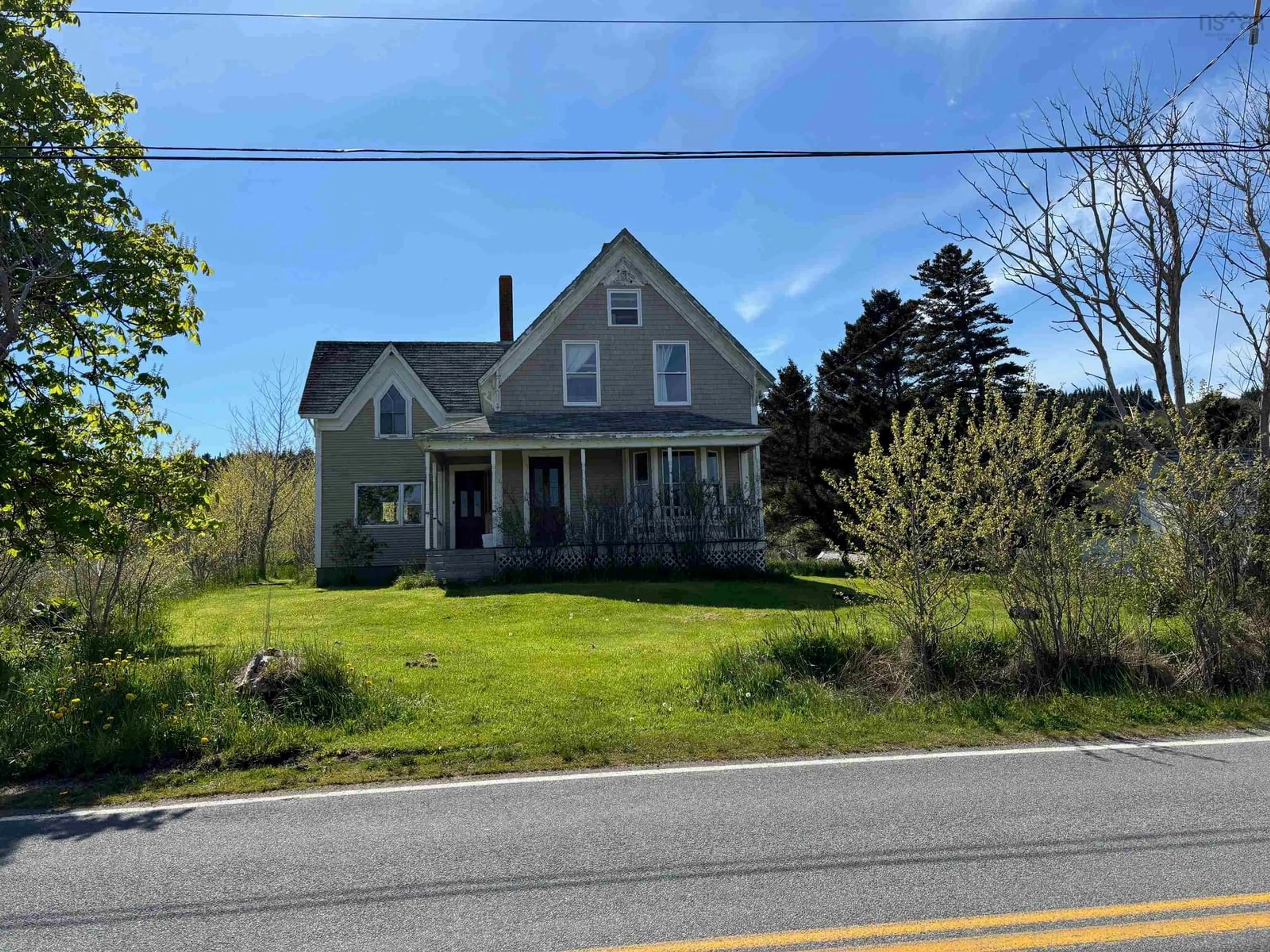 A pic from outside/outdoor area/front of a property/back of a property/a pic from drone, street for 3383 Highway 217, Tiverton Nova Scotia B0V 1G0