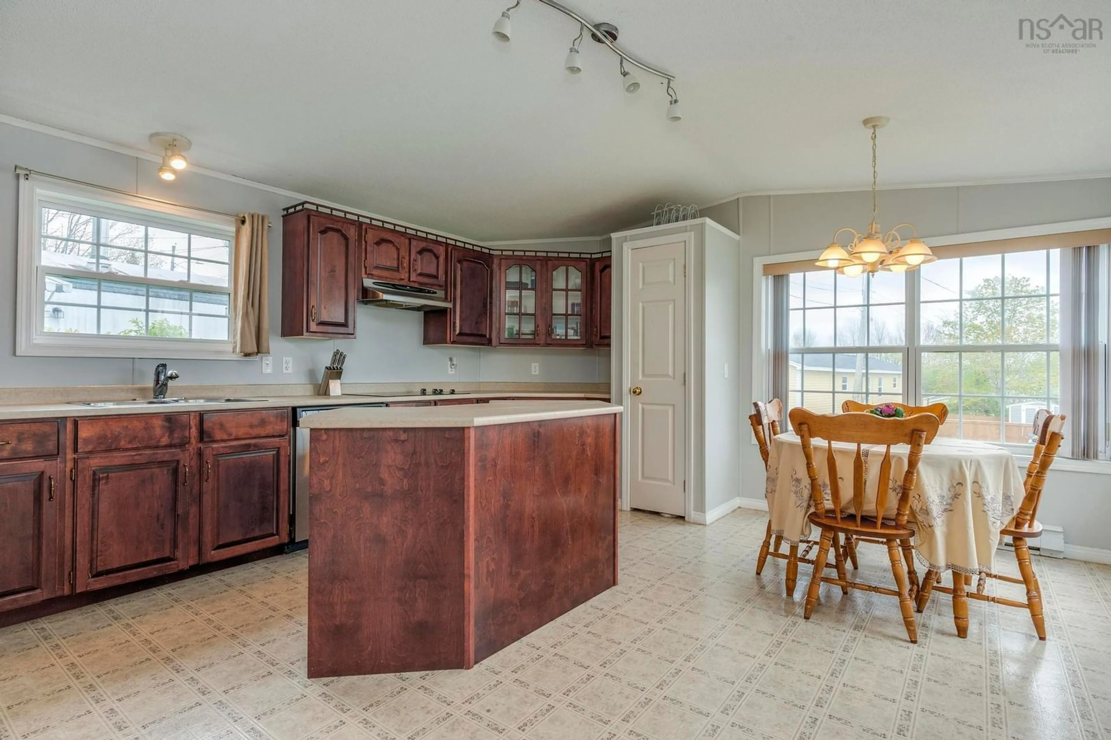 Open concept kitchen, ceramic/tile floor for 25 Manor Dr, Sackville Nova Scotia B4C 2P2