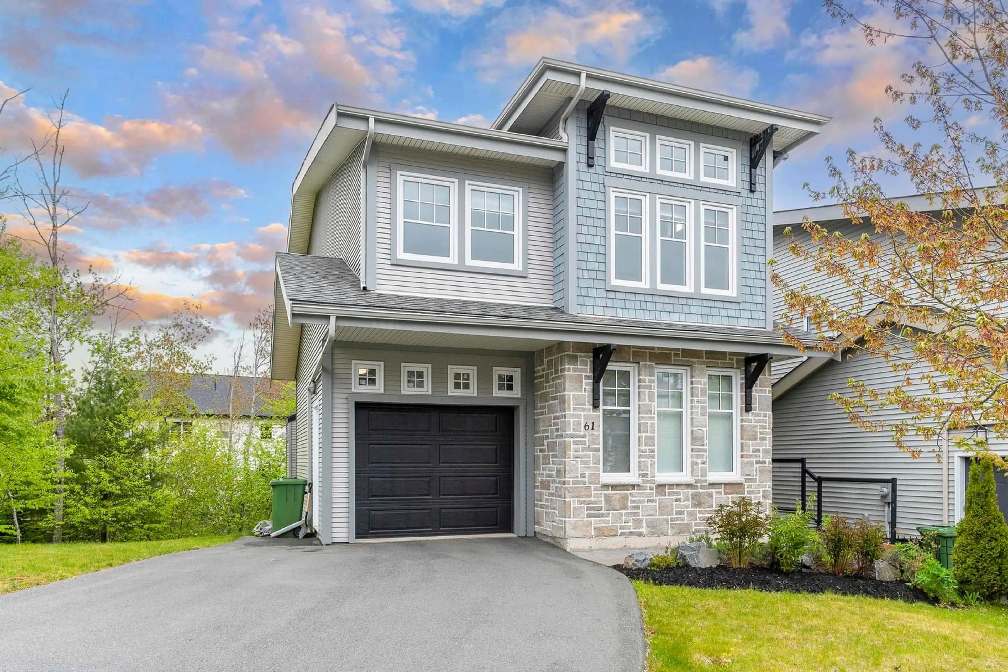 Home with vinyl exterior material, street for 61 Larkview Terr, Bedford Nova Scotia B4B 0P1