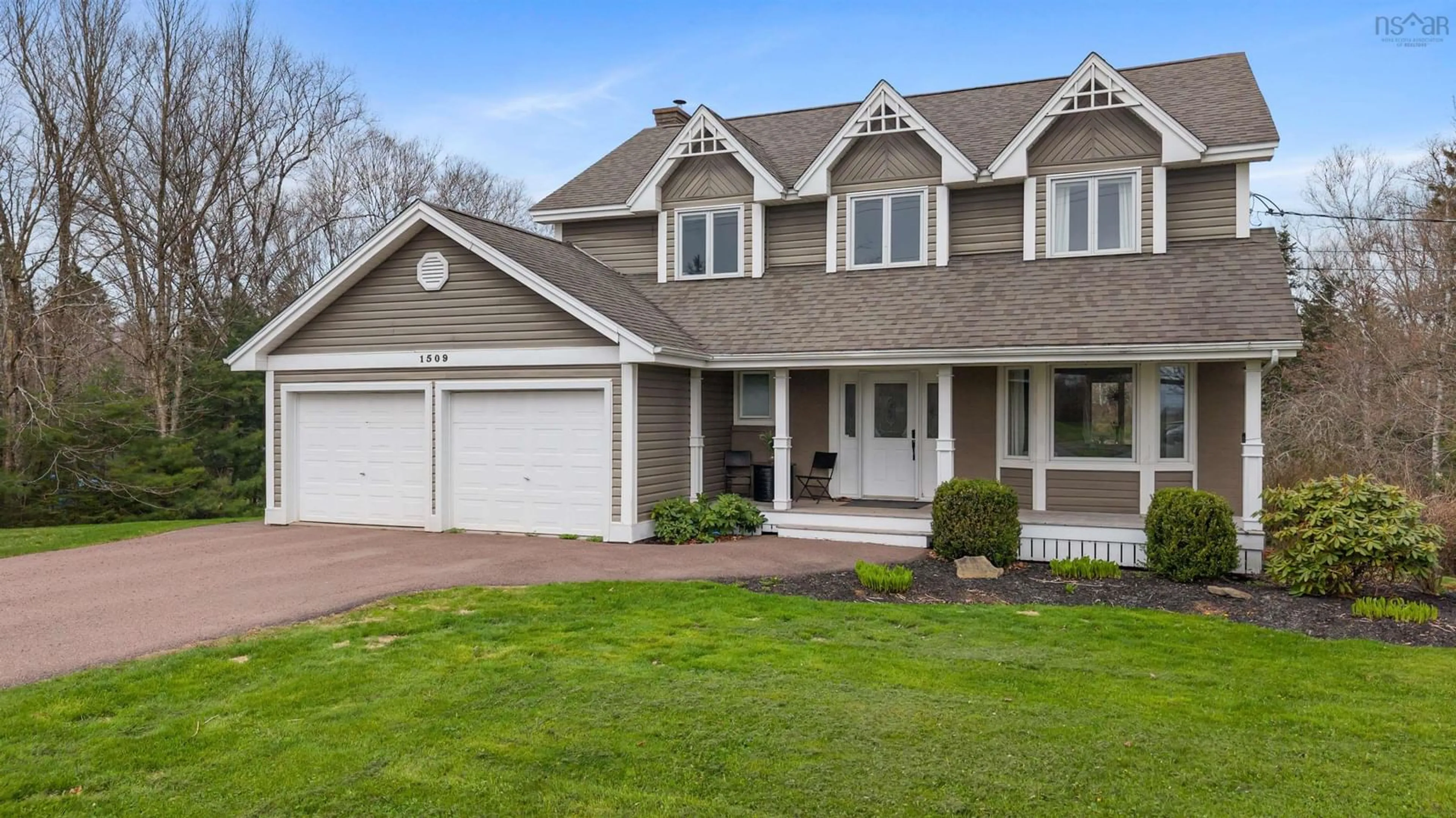 Home with vinyl exterior material, street for 1509 Highway 6, Warren Nova Scotia B4H 3Y2