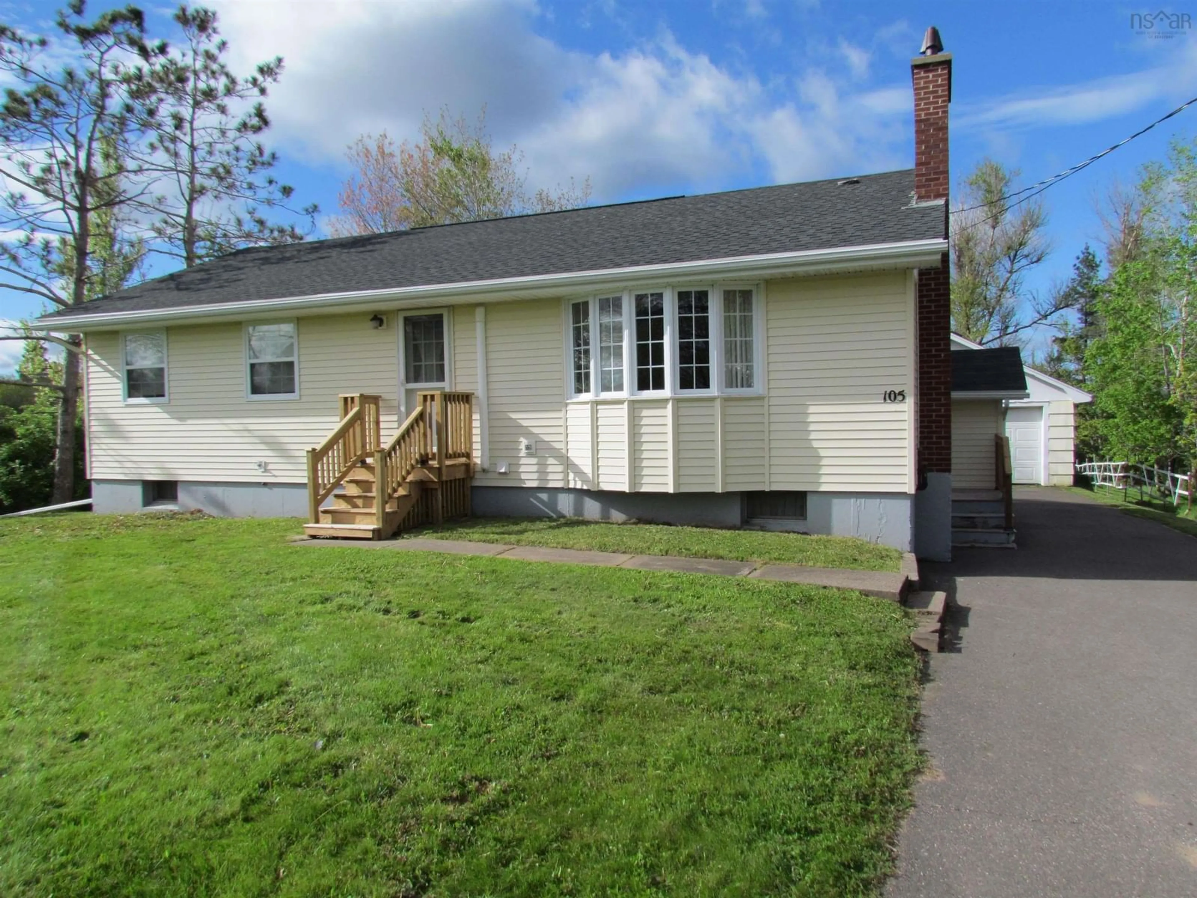 Home with vinyl exterior material, street for 105 Mill Village Rd, Shubenacadie Nova Scotia B0N 2H0