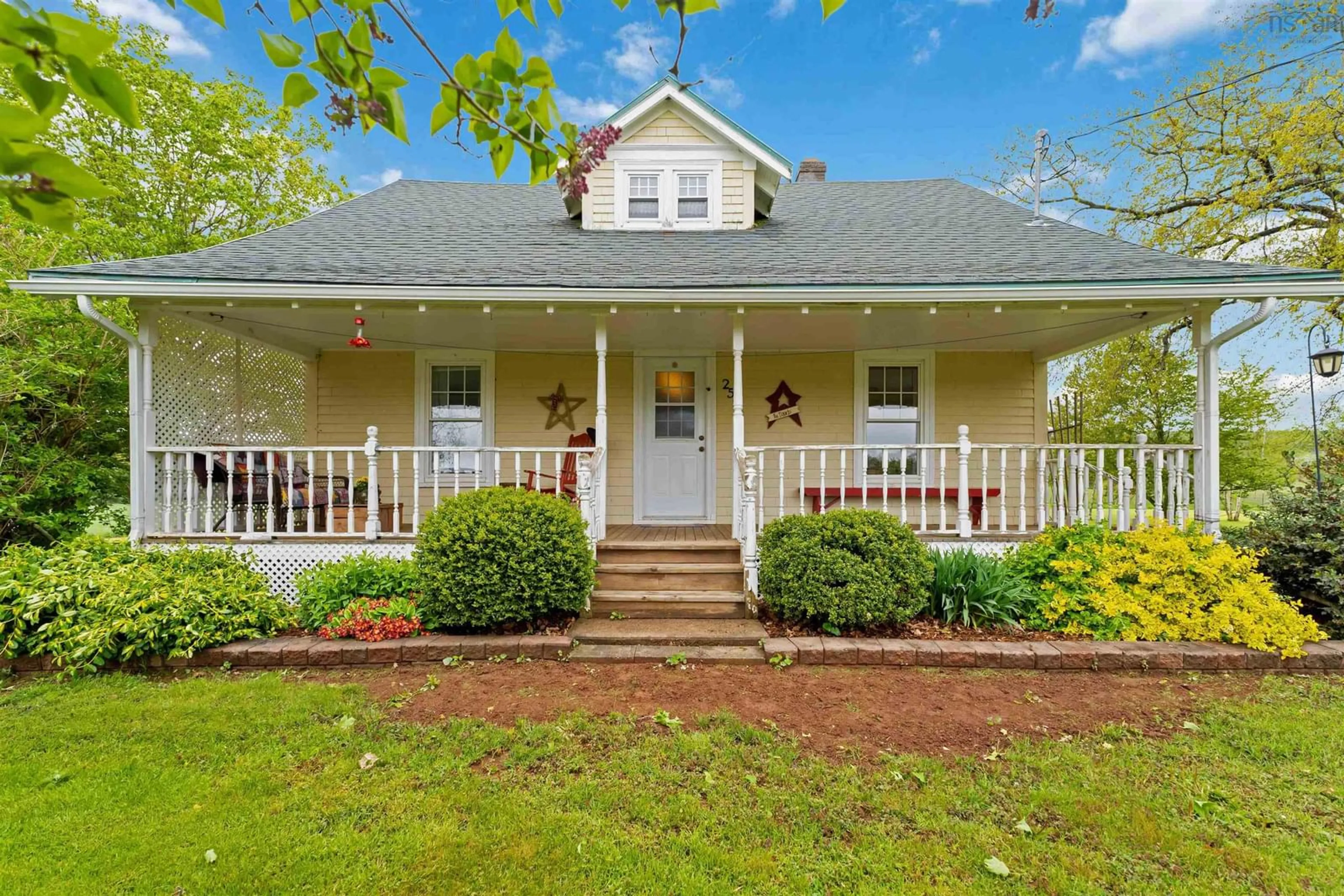 Home with vinyl exterior material, street for 259 Arnold Rd, Grafton Nova Scotia B0P 1V0