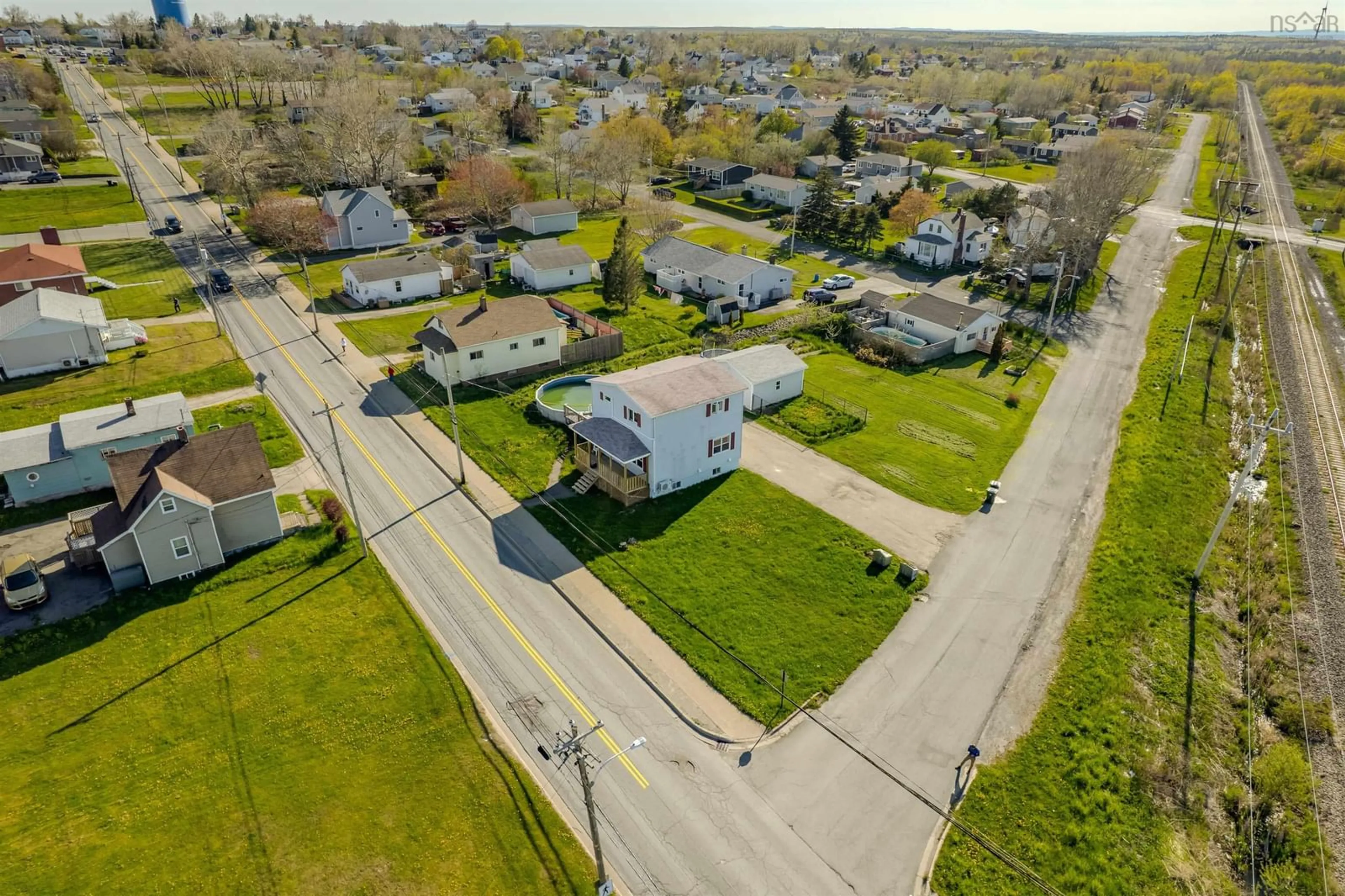 A pic from outside/outdoor area/front of a property/back of a property/a pic from drone, street for 683 Mahon St, New Waterford Nova Scotia B1H 3K8