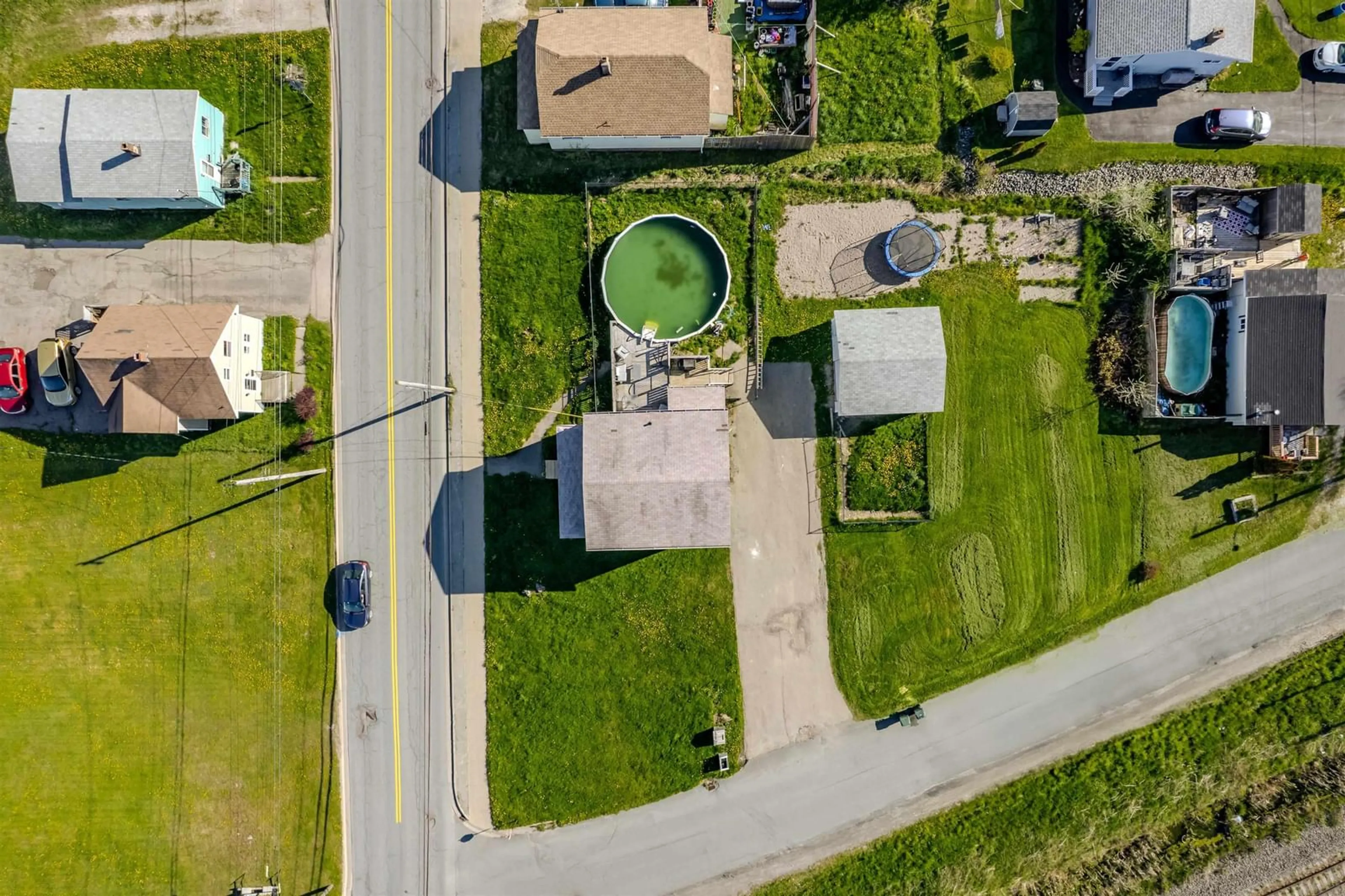 A pic from outside/outdoor area/front of a property/back of a property/a pic from drone, water/lake/river/ocean view for 683 Mahon St, New Waterford Nova Scotia B1H 3K8