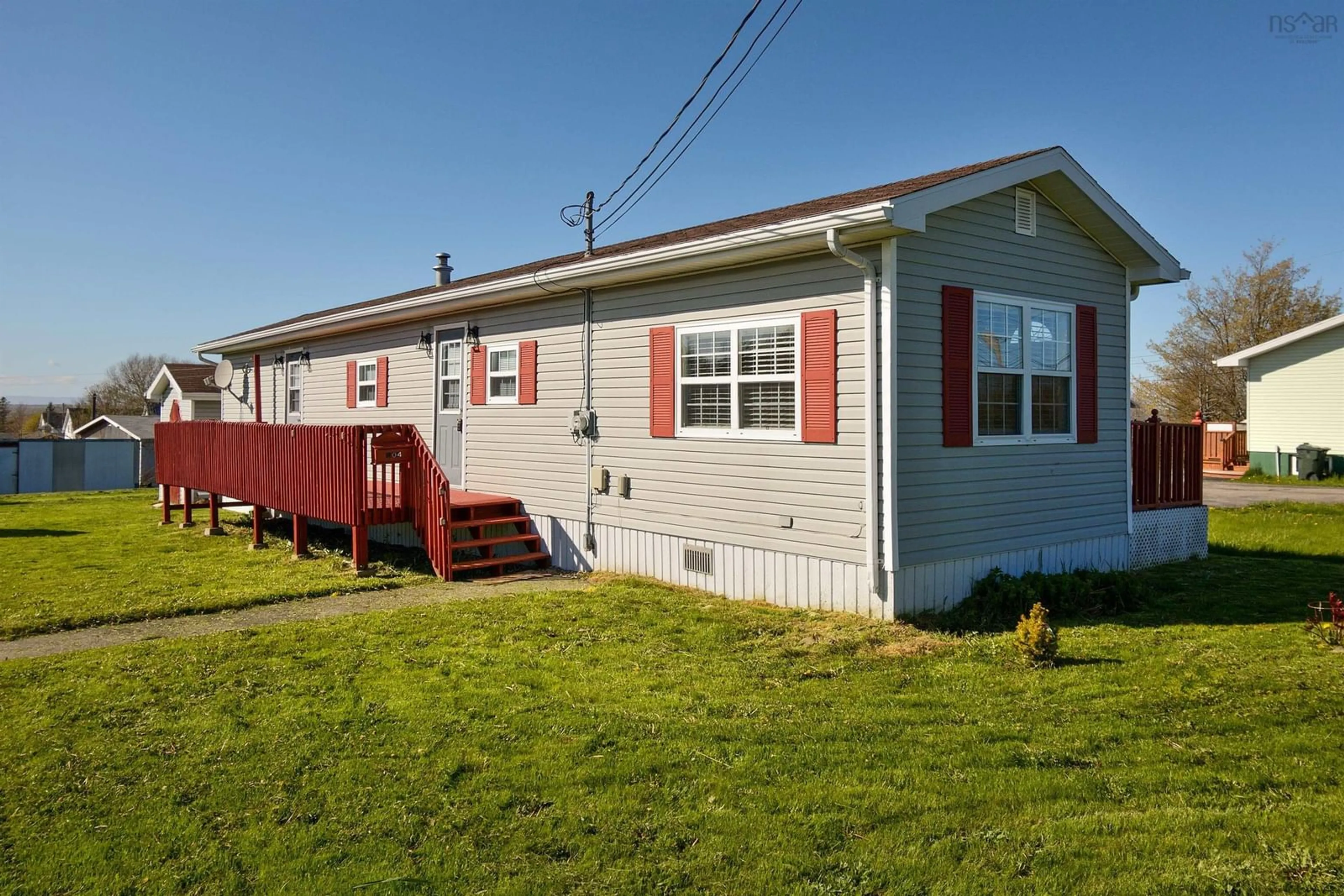 Home with vinyl exterior material, street for 104 Butts St, Sydney Mines Nova Scotia B1V 1N5