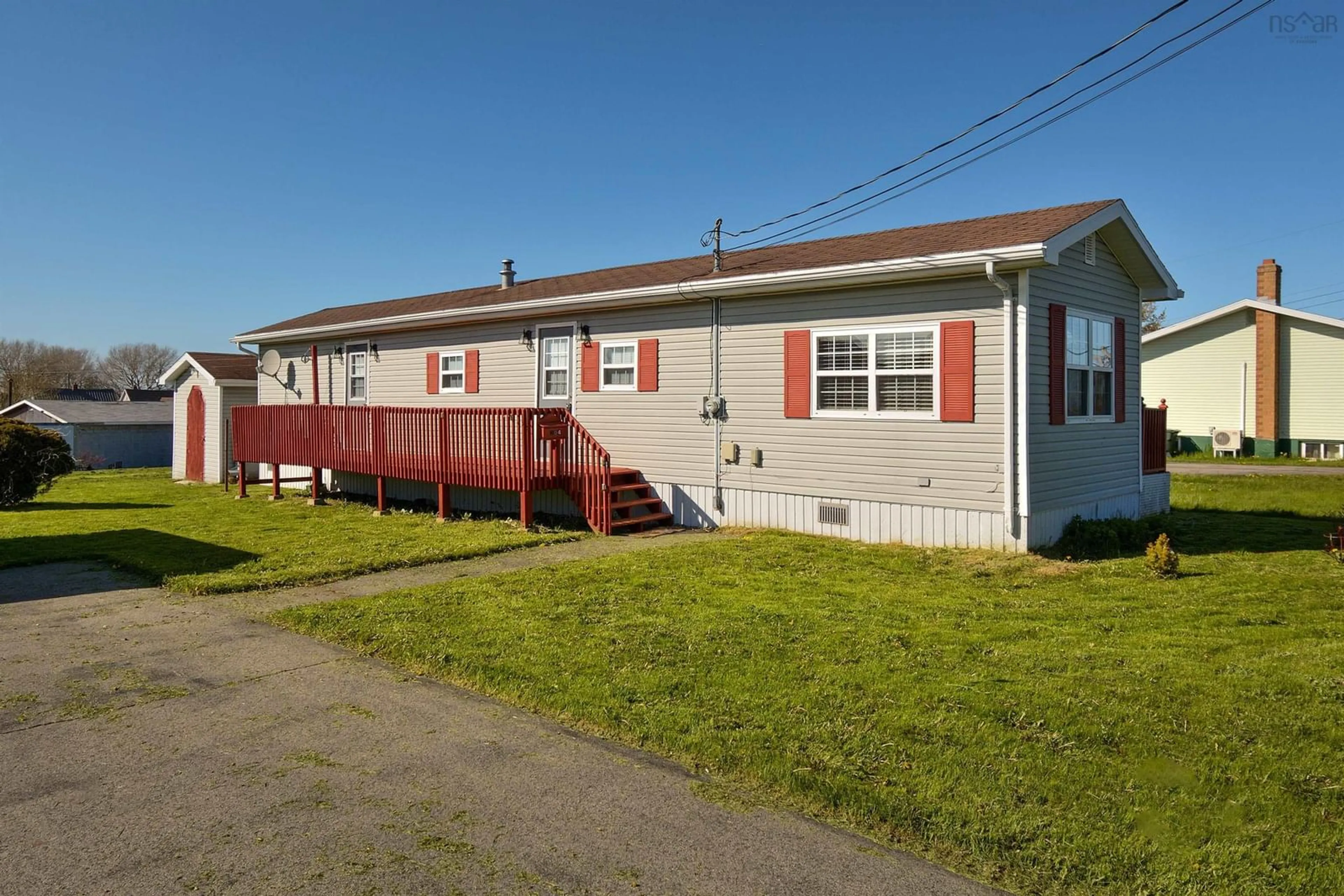 Home with vinyl exterior material, street for 104 Butts St, Sydney Mines Nova Scotia B1V 1N5