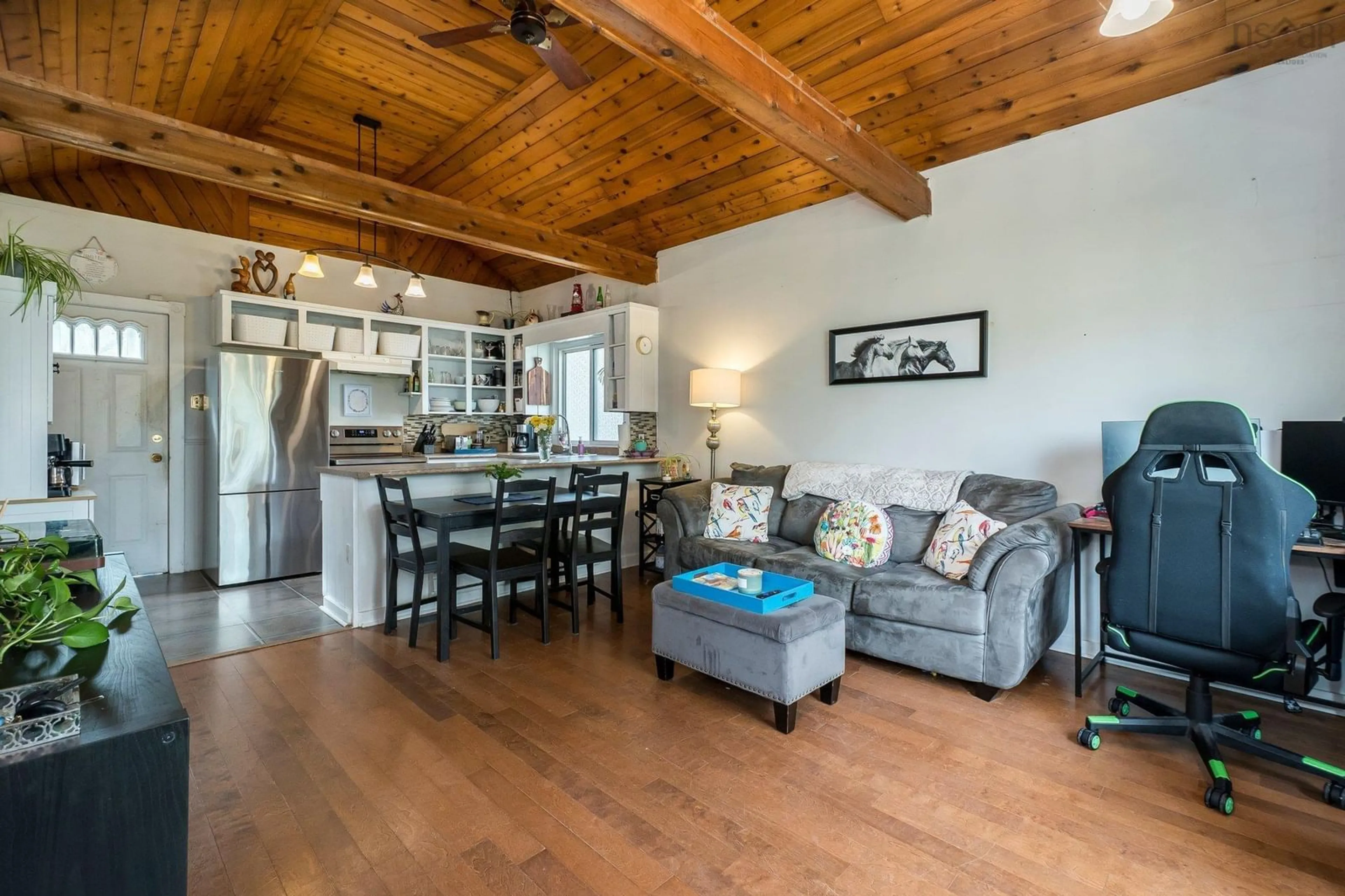 Open concept kitchen, wood/laminate floor for 8 Jackson Rd, Dartmouth Nova Scotia B3A 4A3
