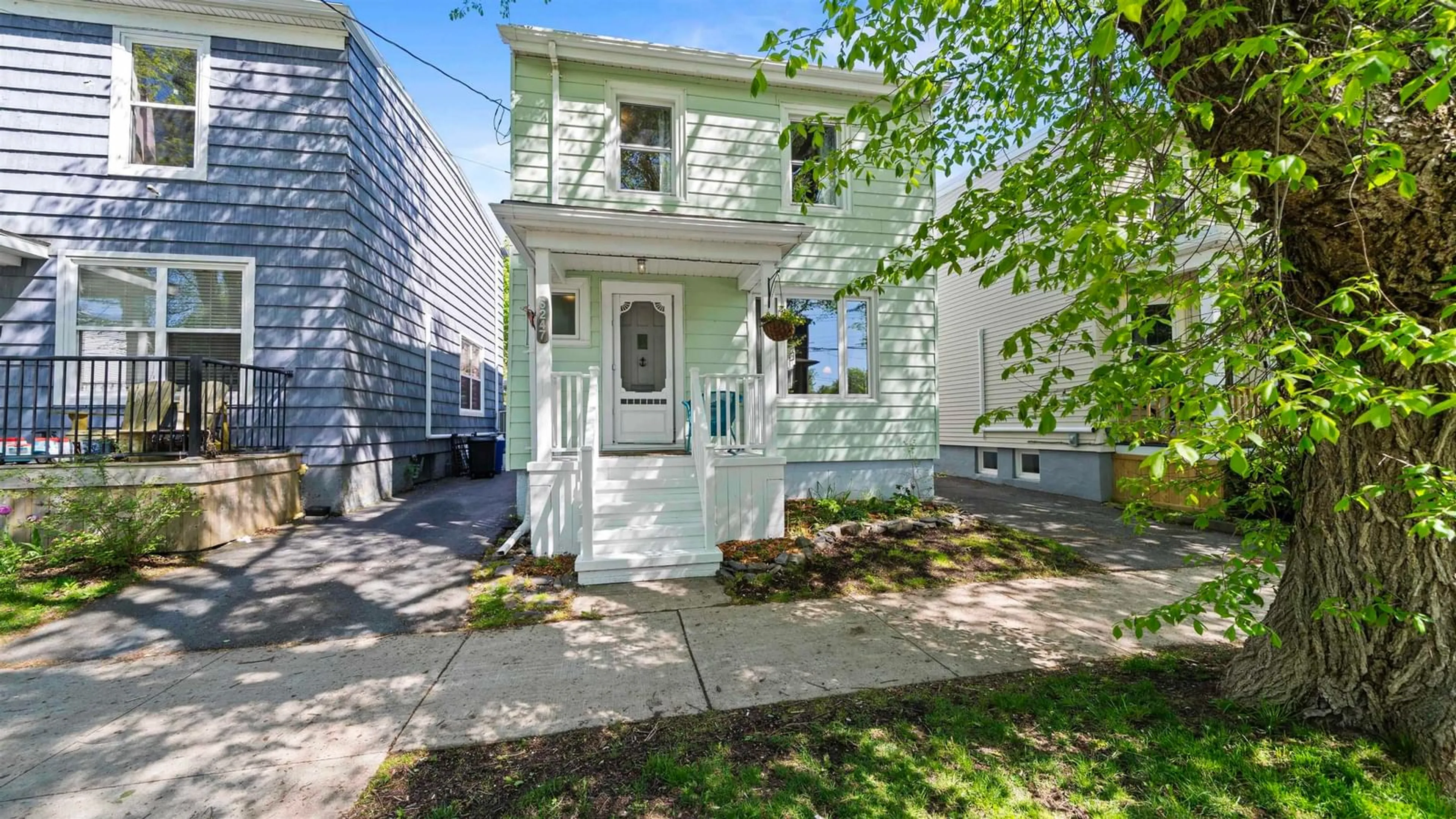Home with vinyl exterior material, street for 6247 Allan St, Halifax Peninsula Nova Scotia B3L 1G8