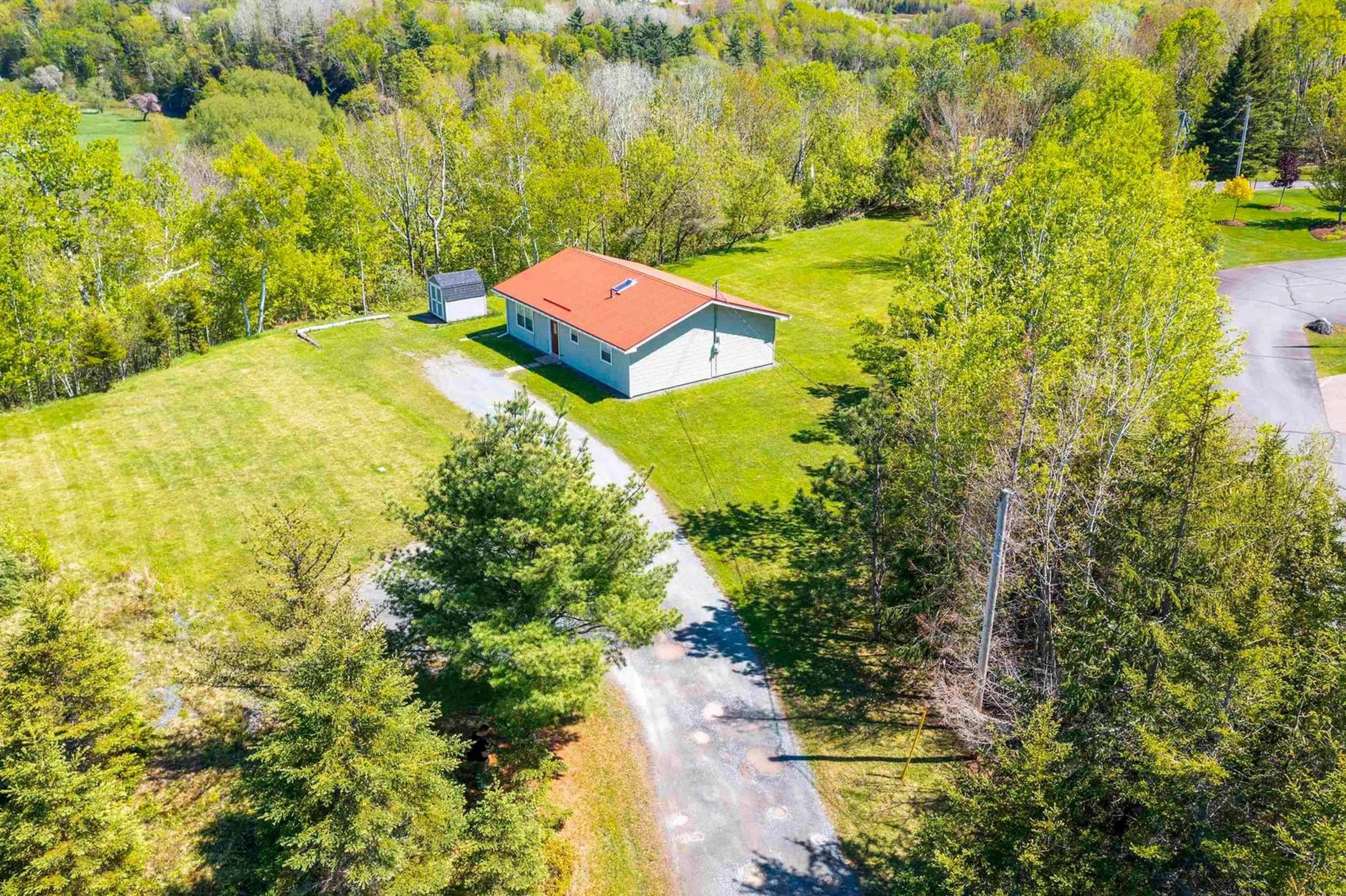 A pic from outside/outdoor area/front of a property/back of a property/a pic from drone, unknown for 100 Walkerville Rd, Priestville Nova Scotia B2H 5C7