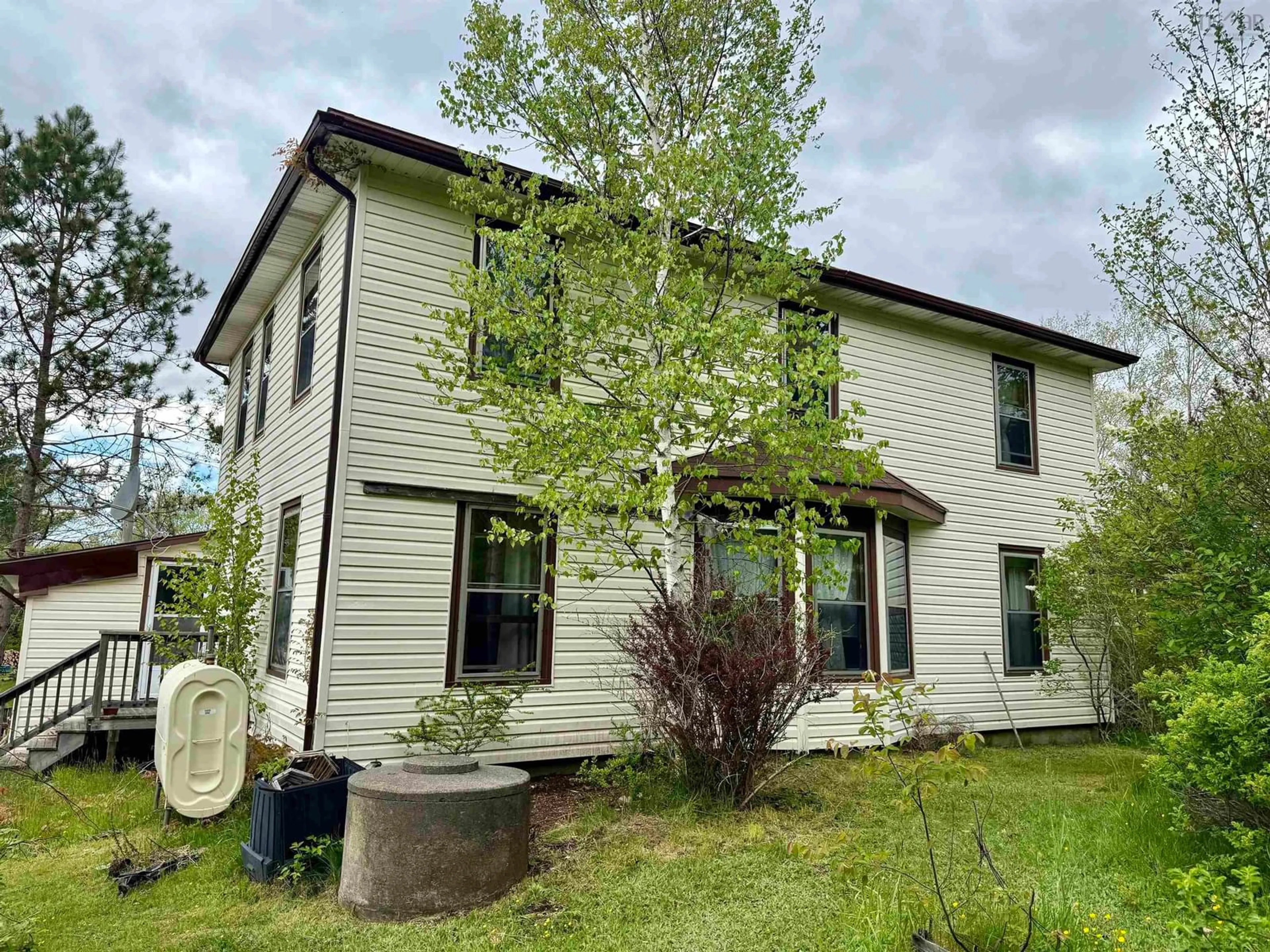 A pic from outside/outdoor area/front of a property/back of a property/a pic from drone, building for 316 Highway 3, Sable River Nova Scotia B0T 1V0