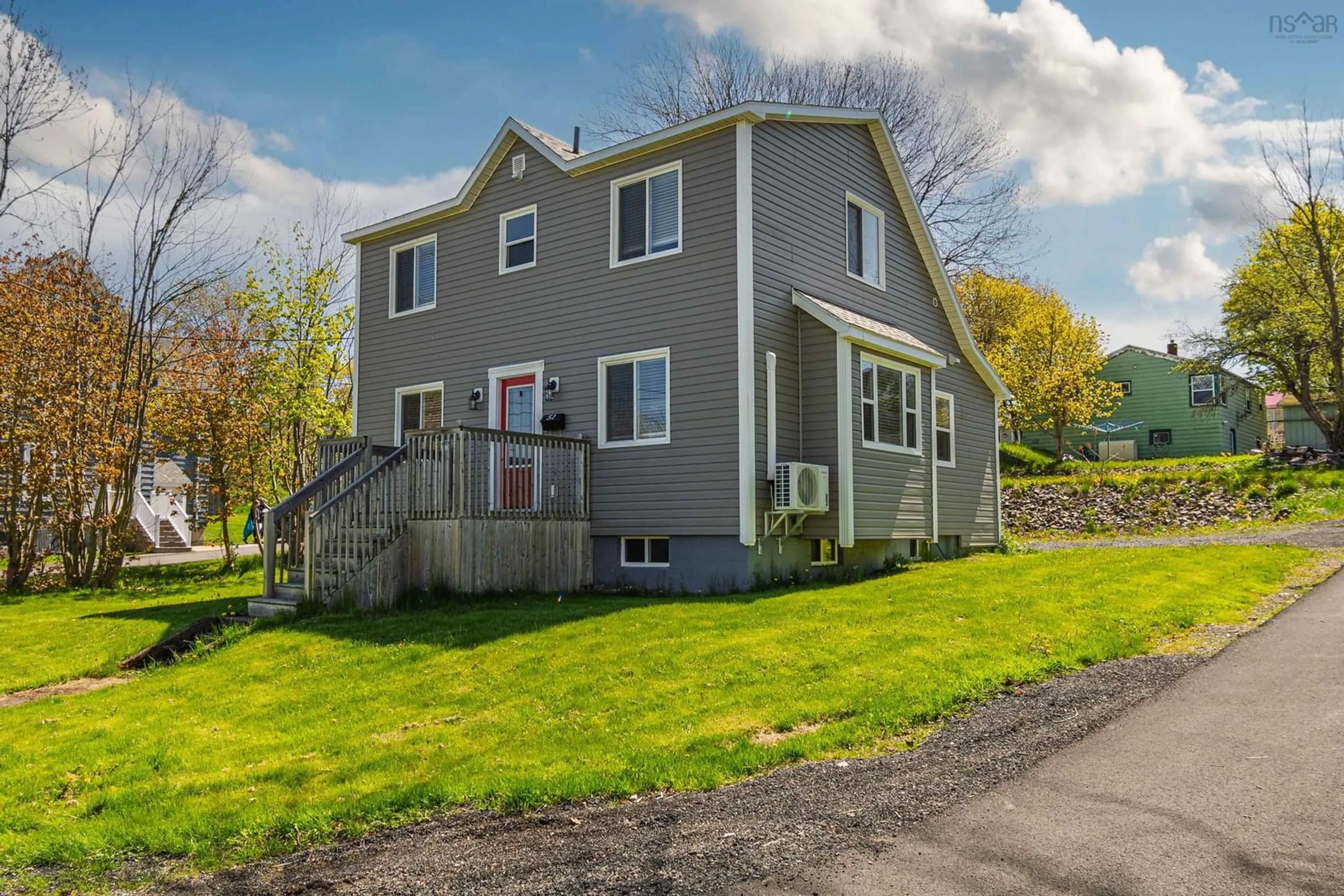 Home with vinyl exterior material, street for 51 Old Kings Rd, Sydney Nova Scotia B1N 1K4