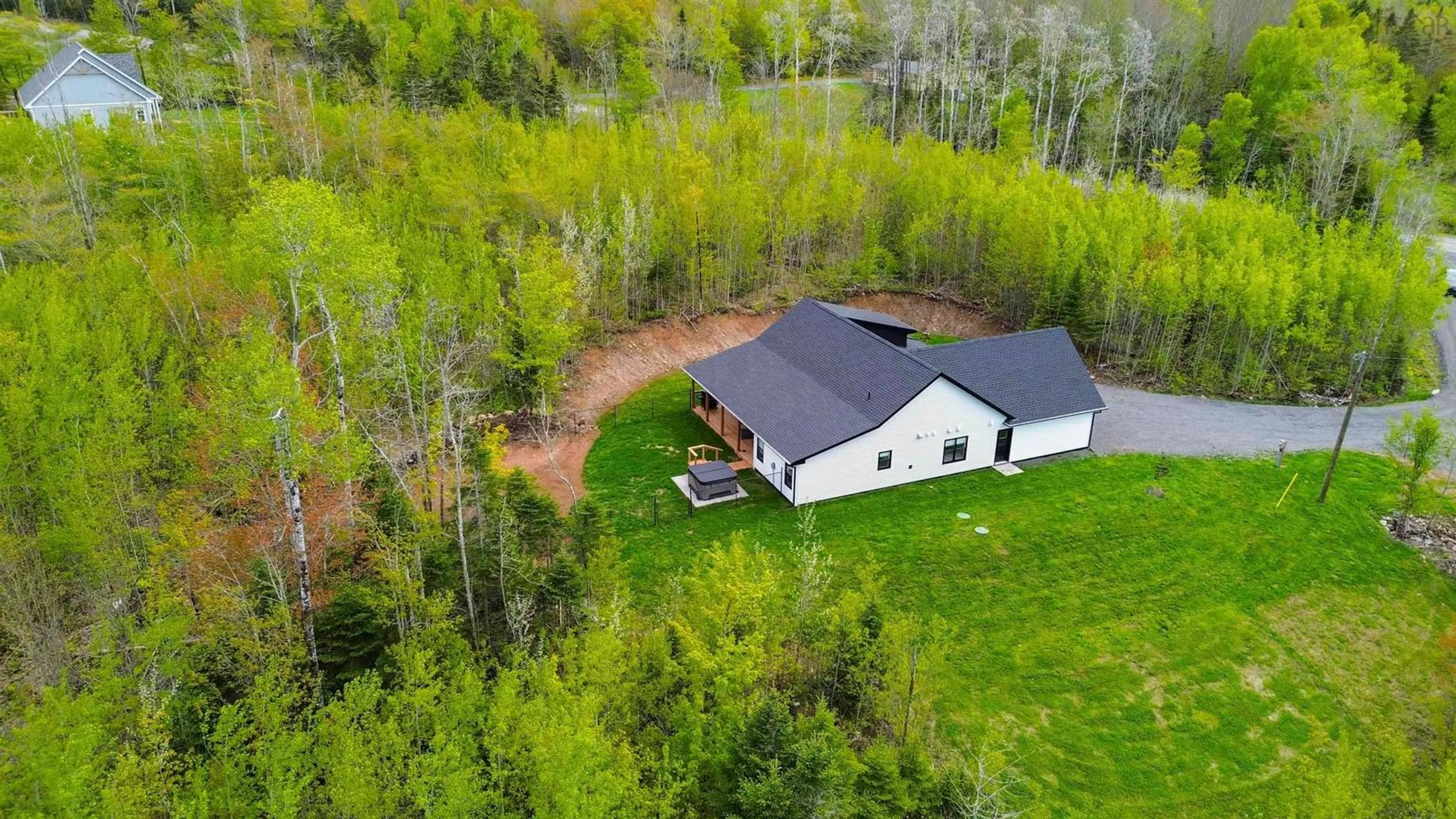 A pic from outside/outdoor area/front of a property/back of a property/a pic from drone, unknown for 1360 English Mountain Rd, Casey Corner Nova Scotia B4N 3V8