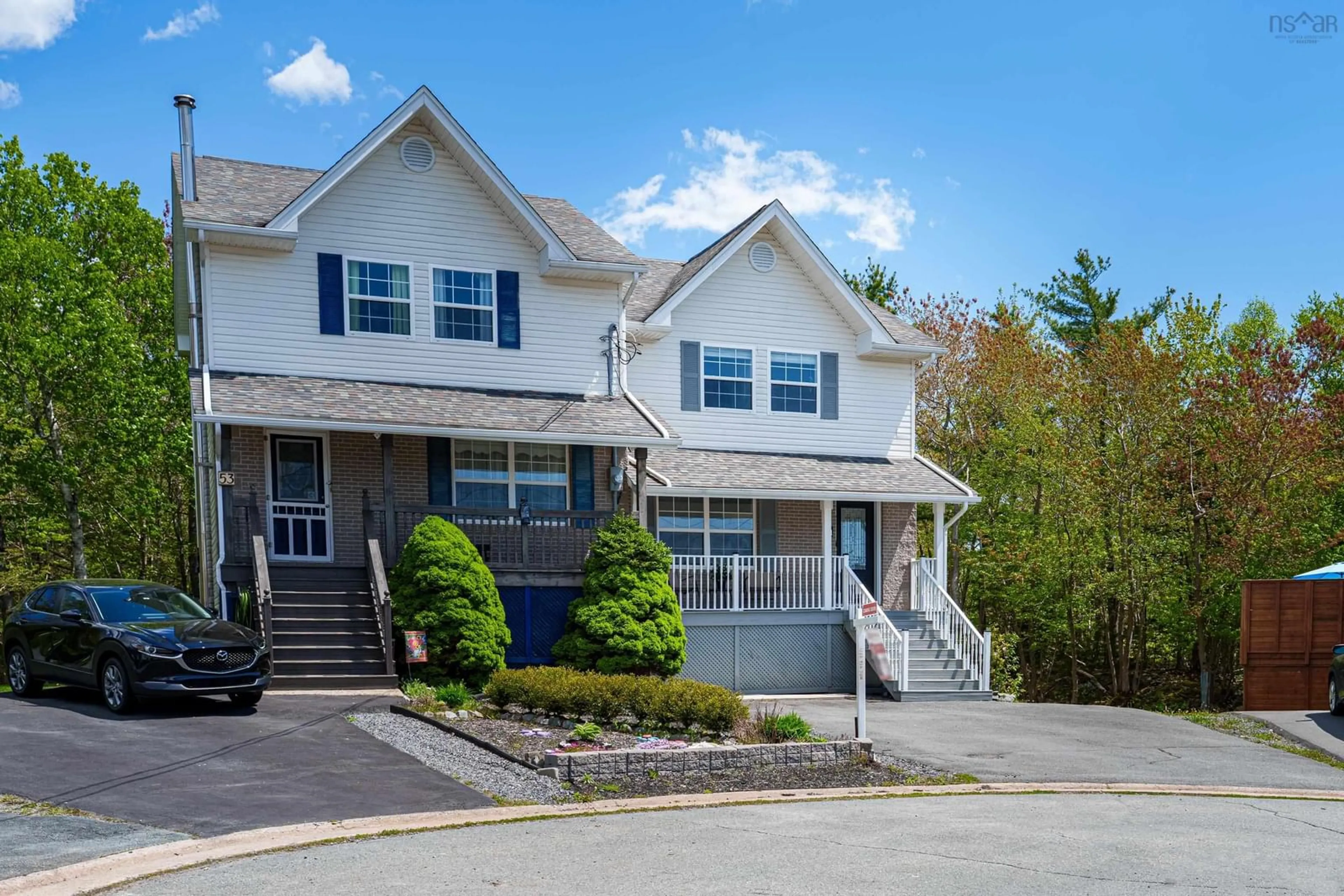 Home with vinyl exterior material, street for 51 Jon Jacques Crt, Bedford Nova Scotia B4A 4H1
