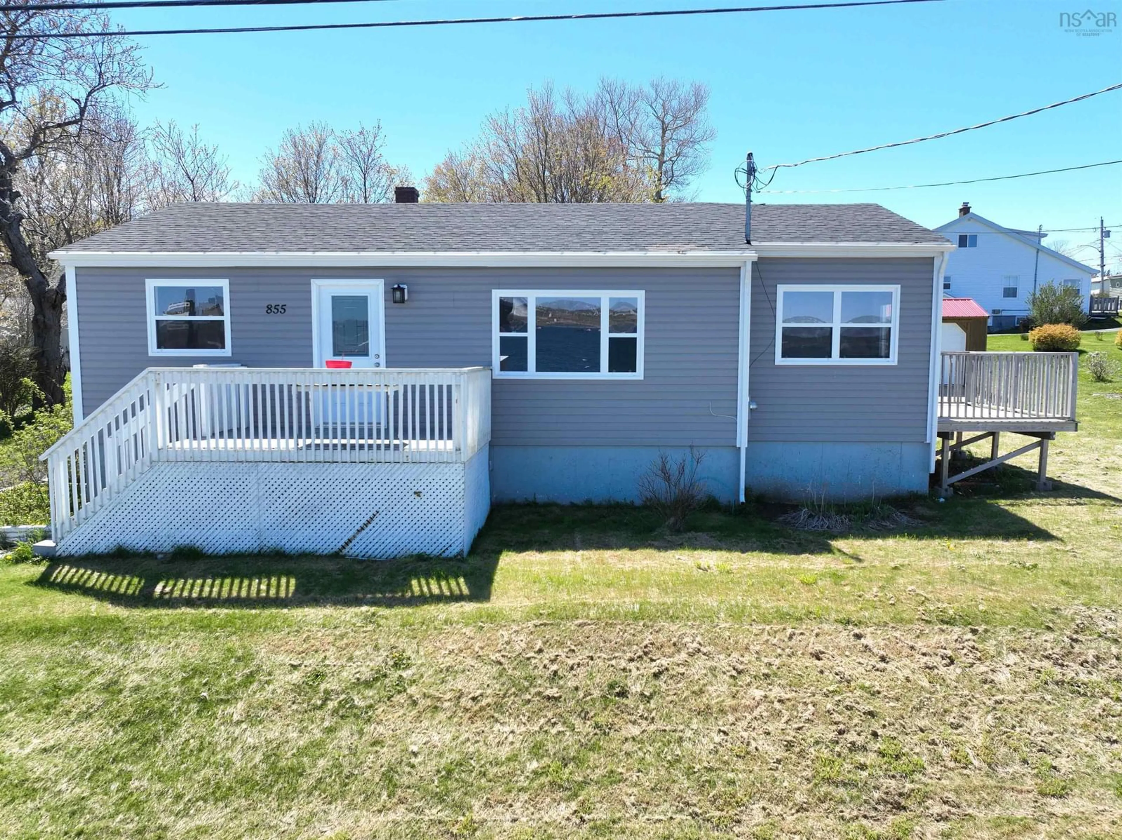 A pic from outside/outdoor area/front of a property/back of a property/a pic from drone, street for 855 Westmount Rd, Westmount Nova Scotia B1R 1C3