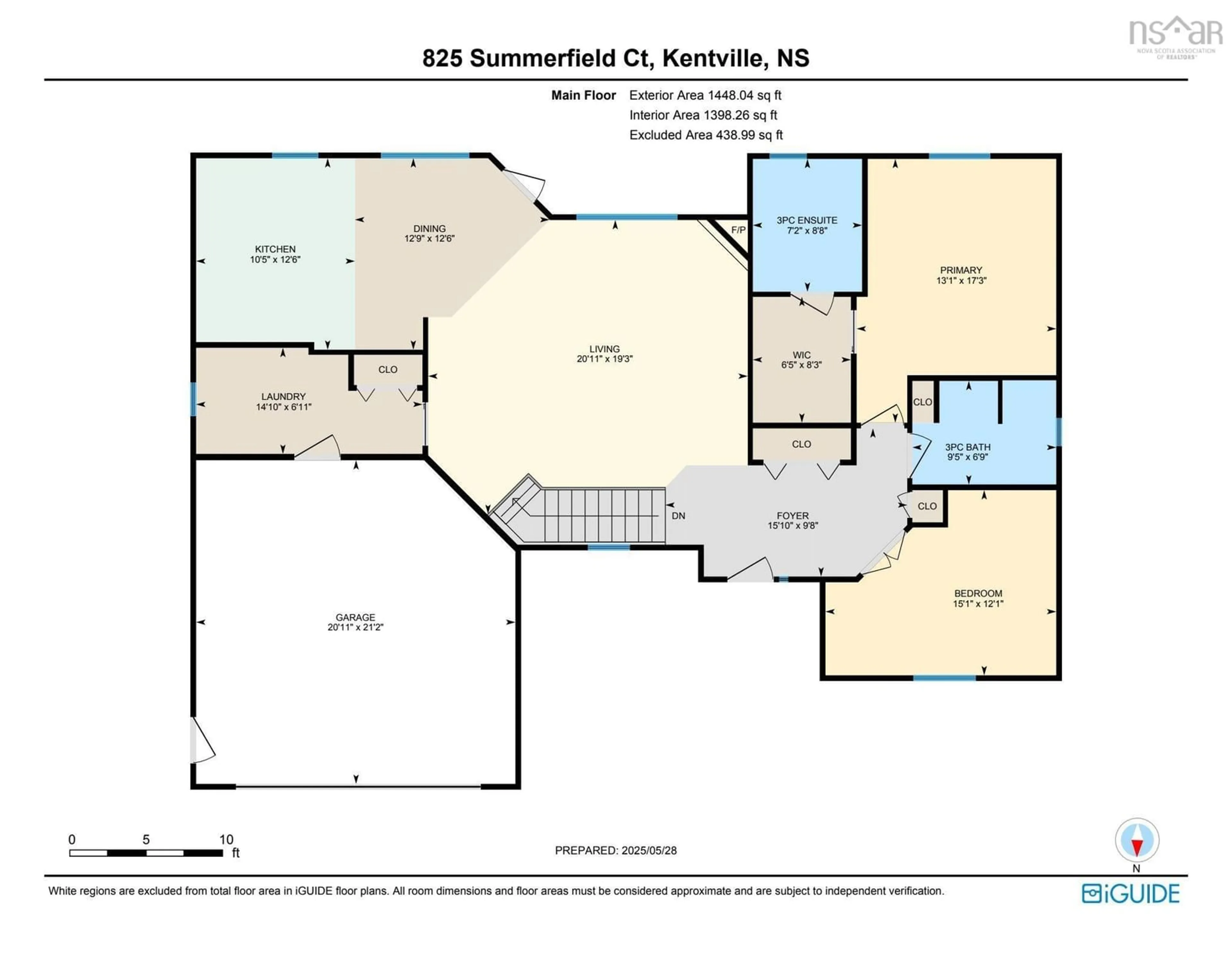 Floor plan for 825 Summerfield Crt, Kentville Nova Scotia B4N 5J4