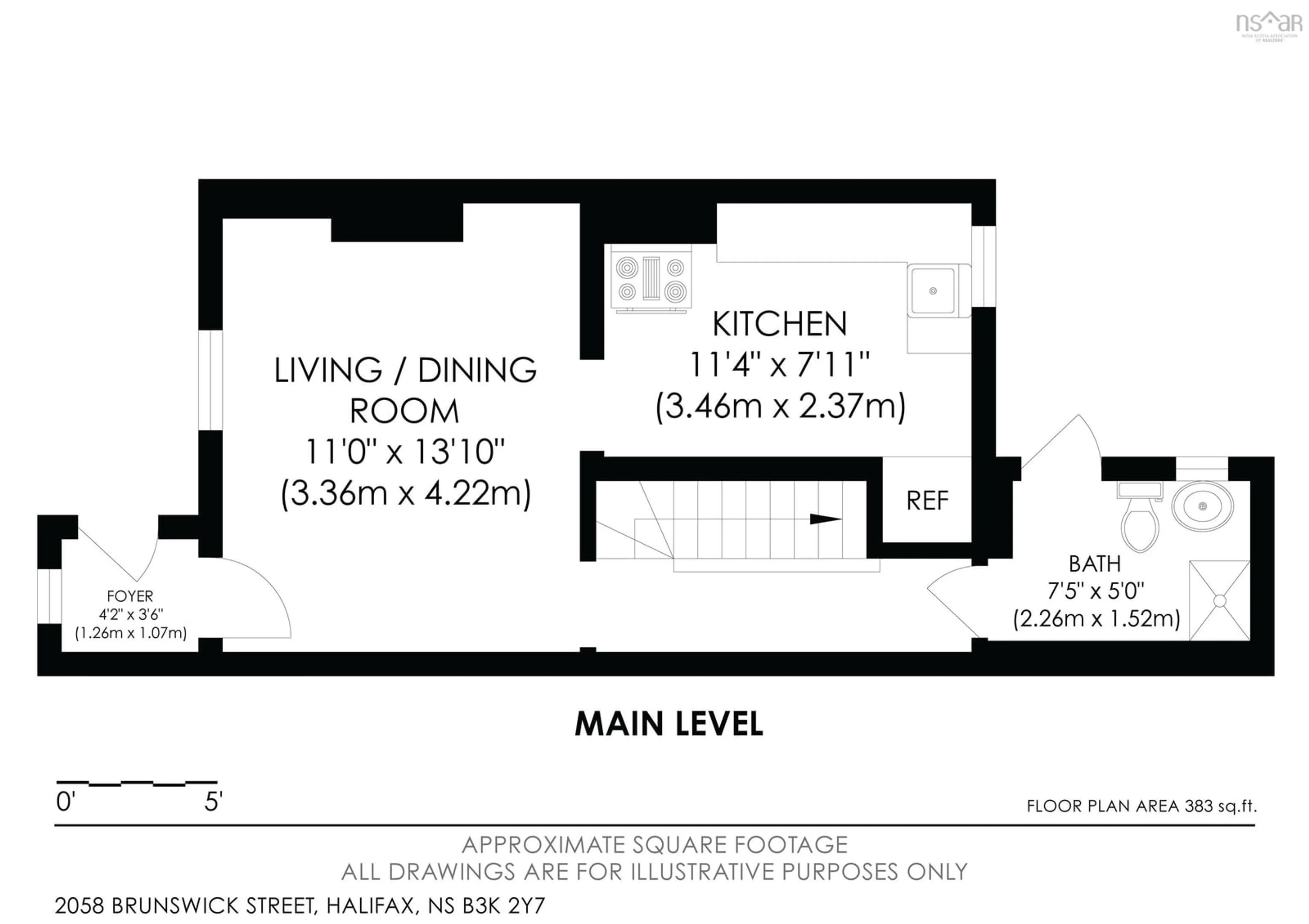 Floor plan for 2058 Brunswick St, Halifax Peninsula Nova Scotia B3K 2Y7