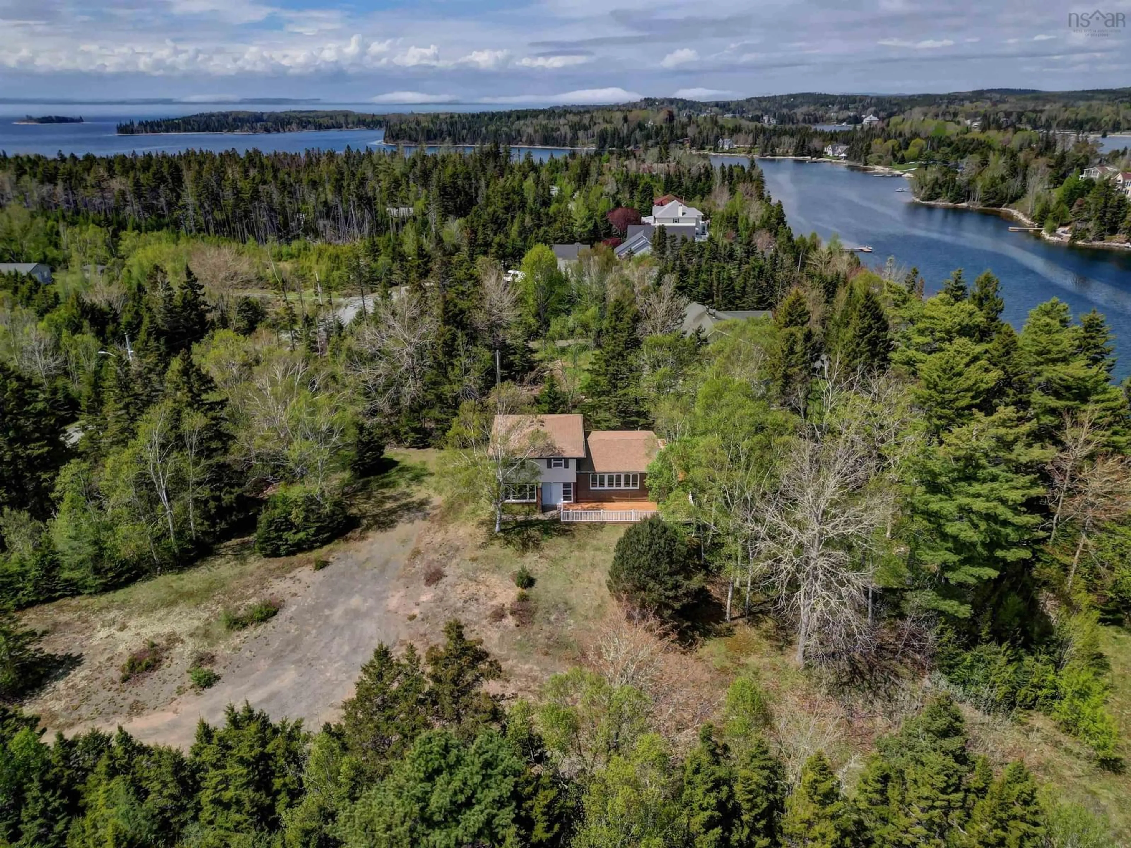 A pic from outside/outdoor area/front of a property/back of a property/a pic from drone, water/lake/river/ocean view for 217 Boutiliers Cove Rd, Hackett's Cove Nova Scotia B3Z 3J6