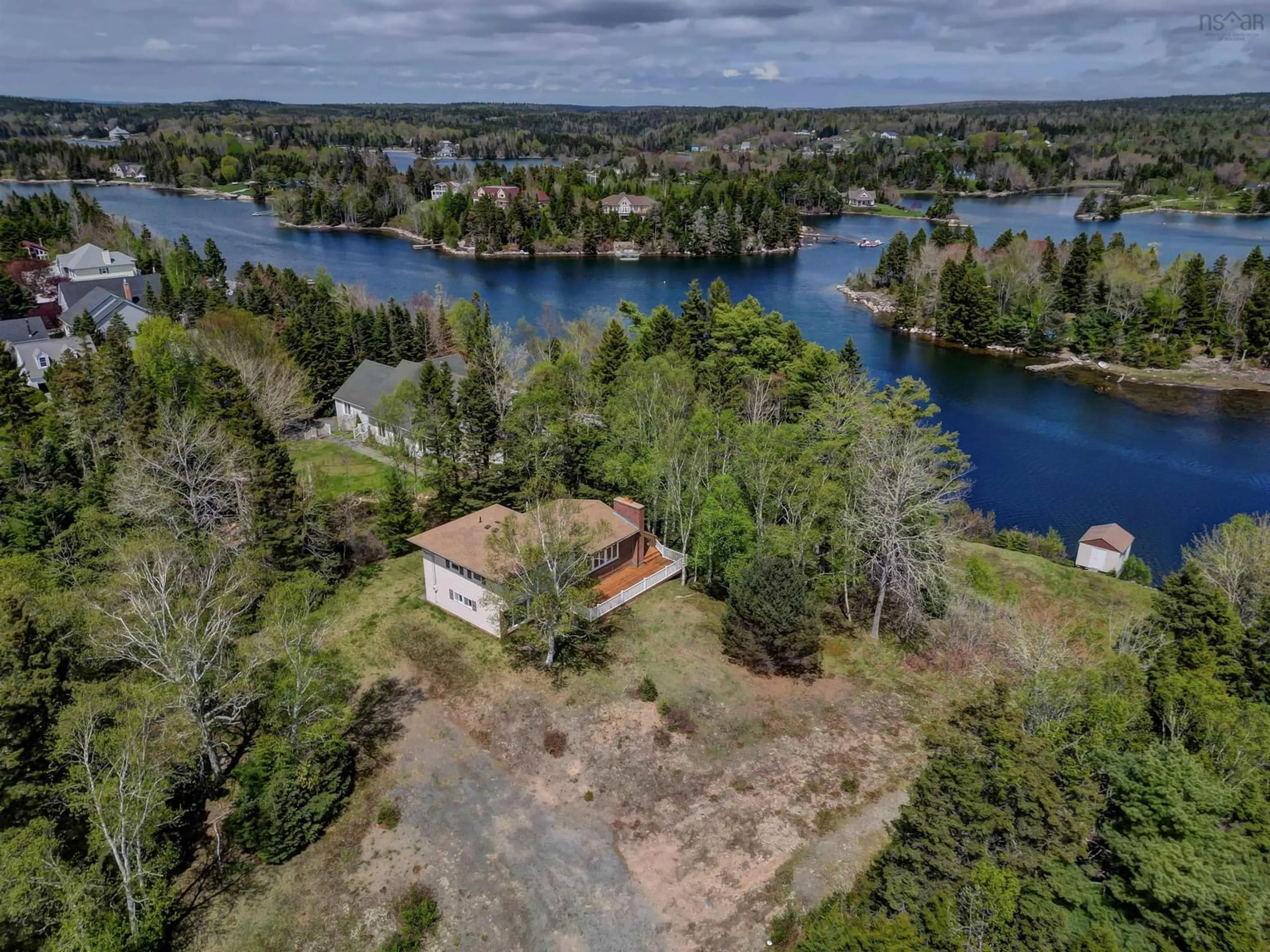A pic from outside/outdoor area/front of a property/back of a property/a pic from drone, water/lake/river/ocean view for 217 Boutiliers Cove Rd, Hackett's Cove Nova Scotia B3Z 3J6