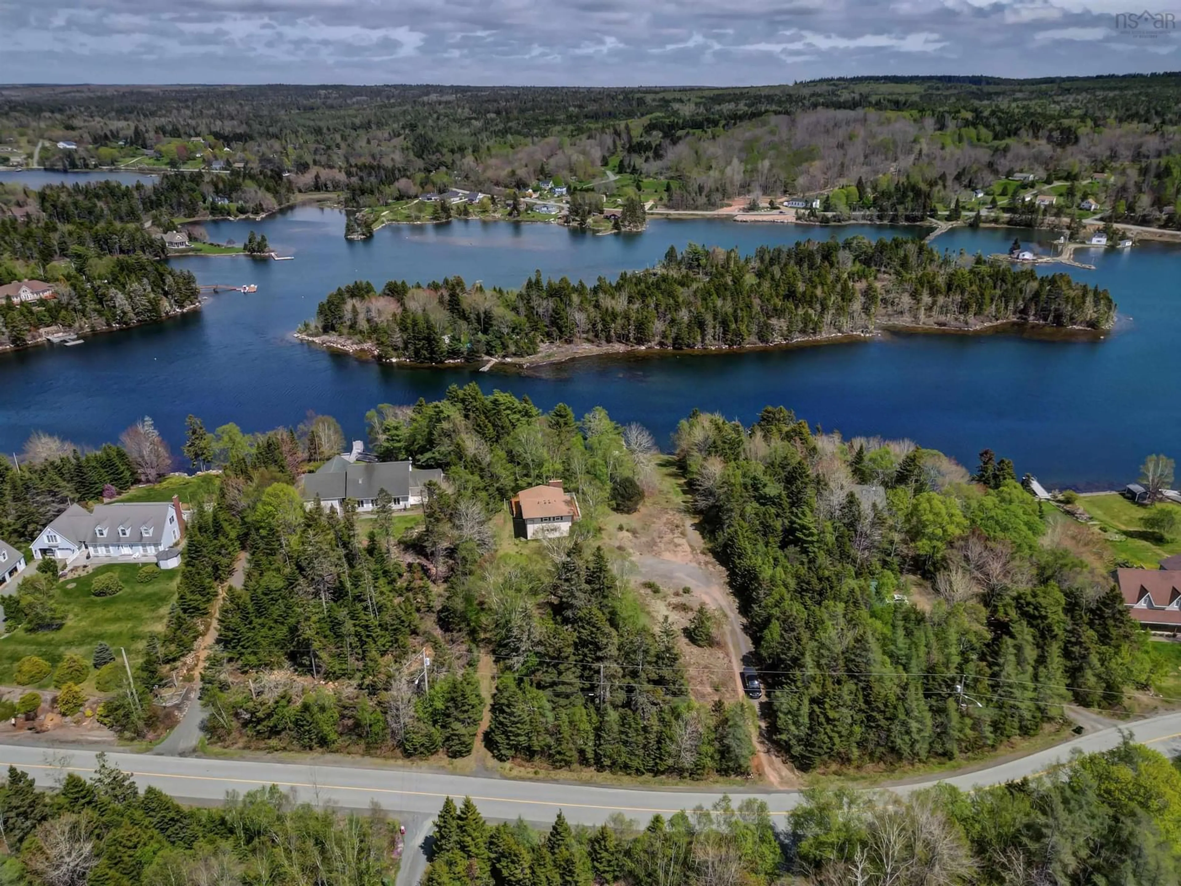 A pic from outside/outdoor area/front of a property/back of a property/a pic from drone, water/lake/river/ocean view for 217 Boutiliers Cove Rd, Hackett's Cove Nova Scotia B3Z 3J6