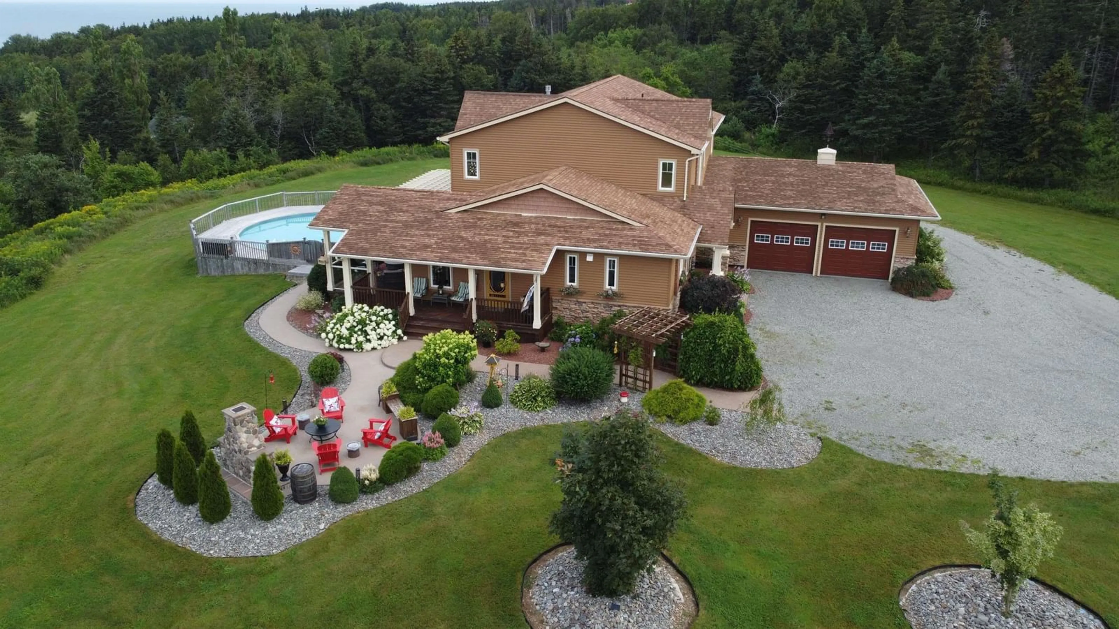 A pic from outside/outdoor area/front of a property/back of a property/a pic from drone, unknown for 75 Macdonald Dr, Creignish Nova Scotia B9A 1C7