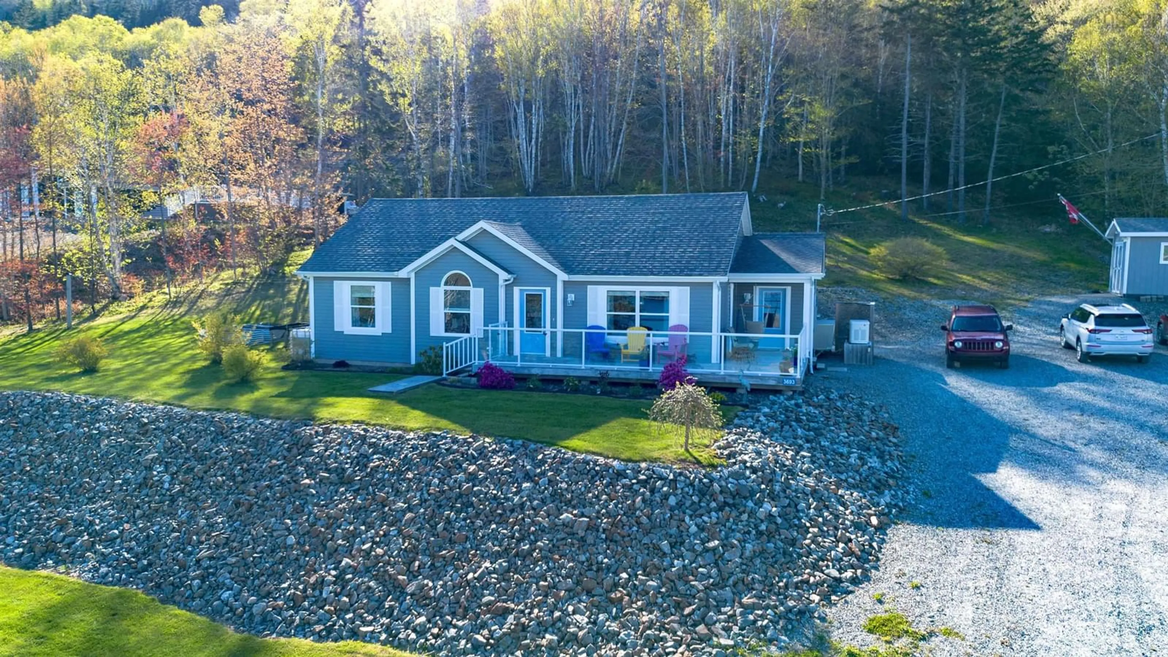 A pic from outside/outdoor area/front of a property/back of a property/a pic from drone, unknown for 3693 New Harris Rd, New Harris Nova Scotia B1X 1T1