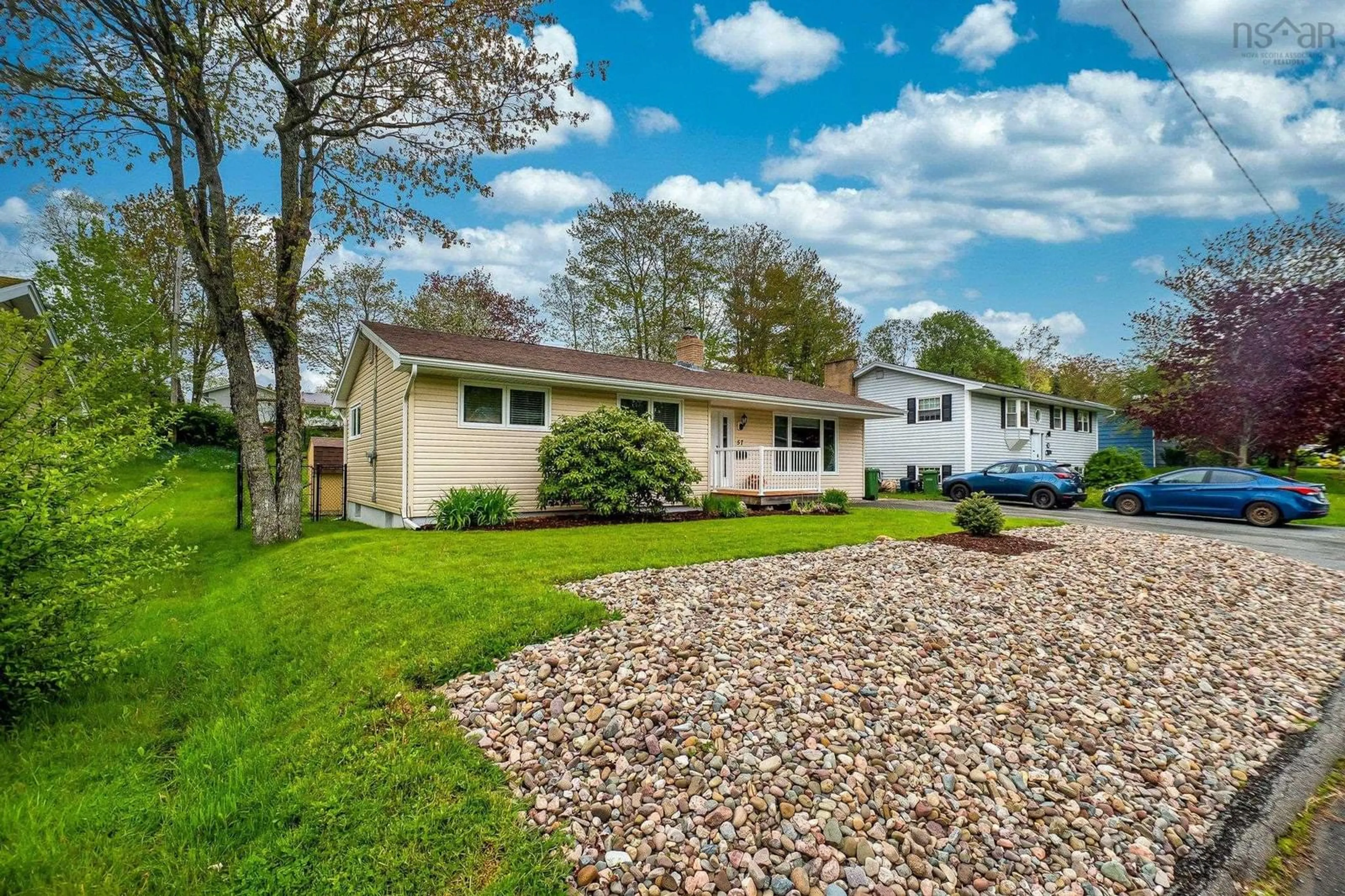 A pic from outside/outdoor area/front of a property/back of a property/a pic from drone, unknown for 57 Shea St, Lower Sackville Nova Scotia B4C 2B2