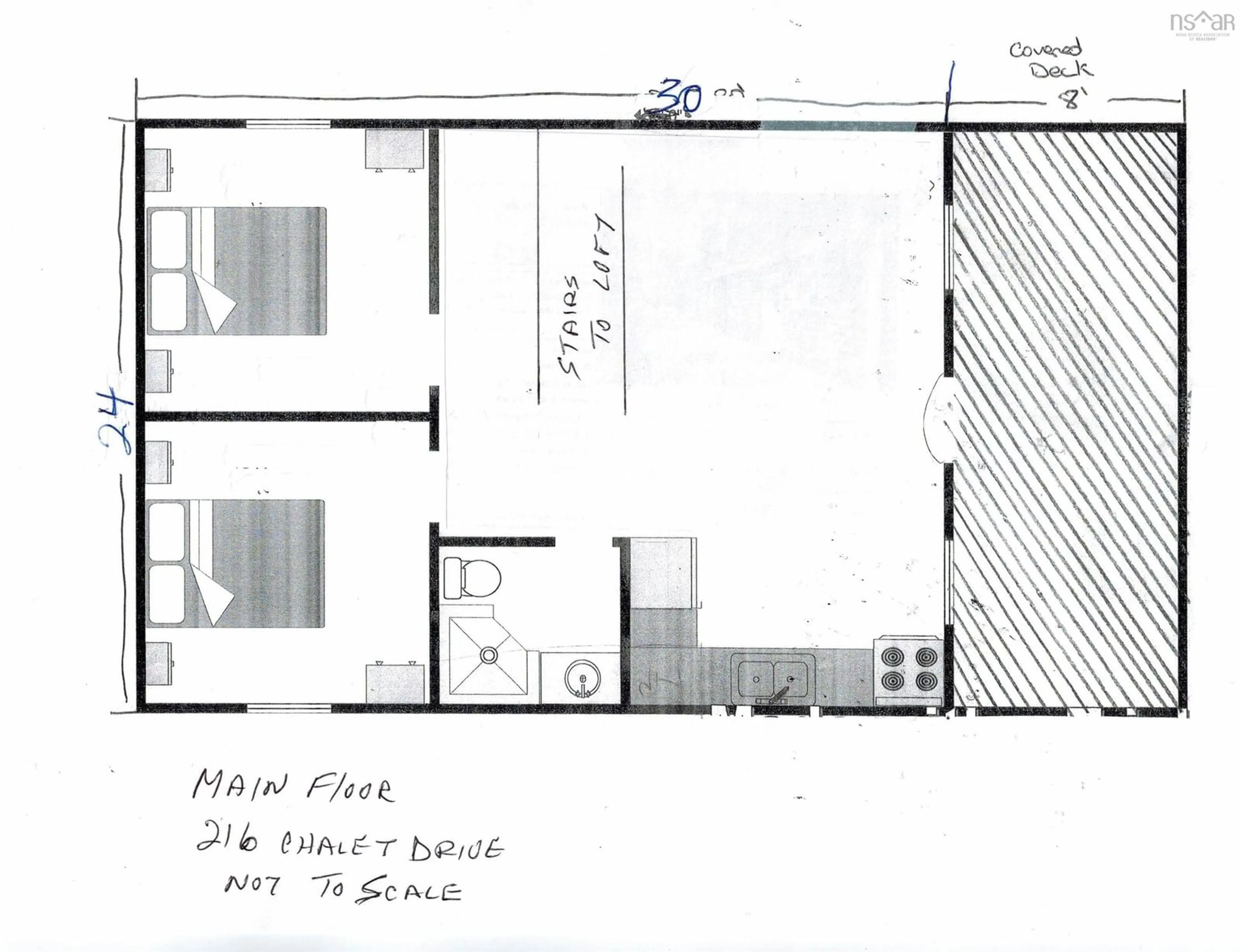 Floor plan for 216 Chalet Dr, Vaughan Nova Scotia B0N 2T0