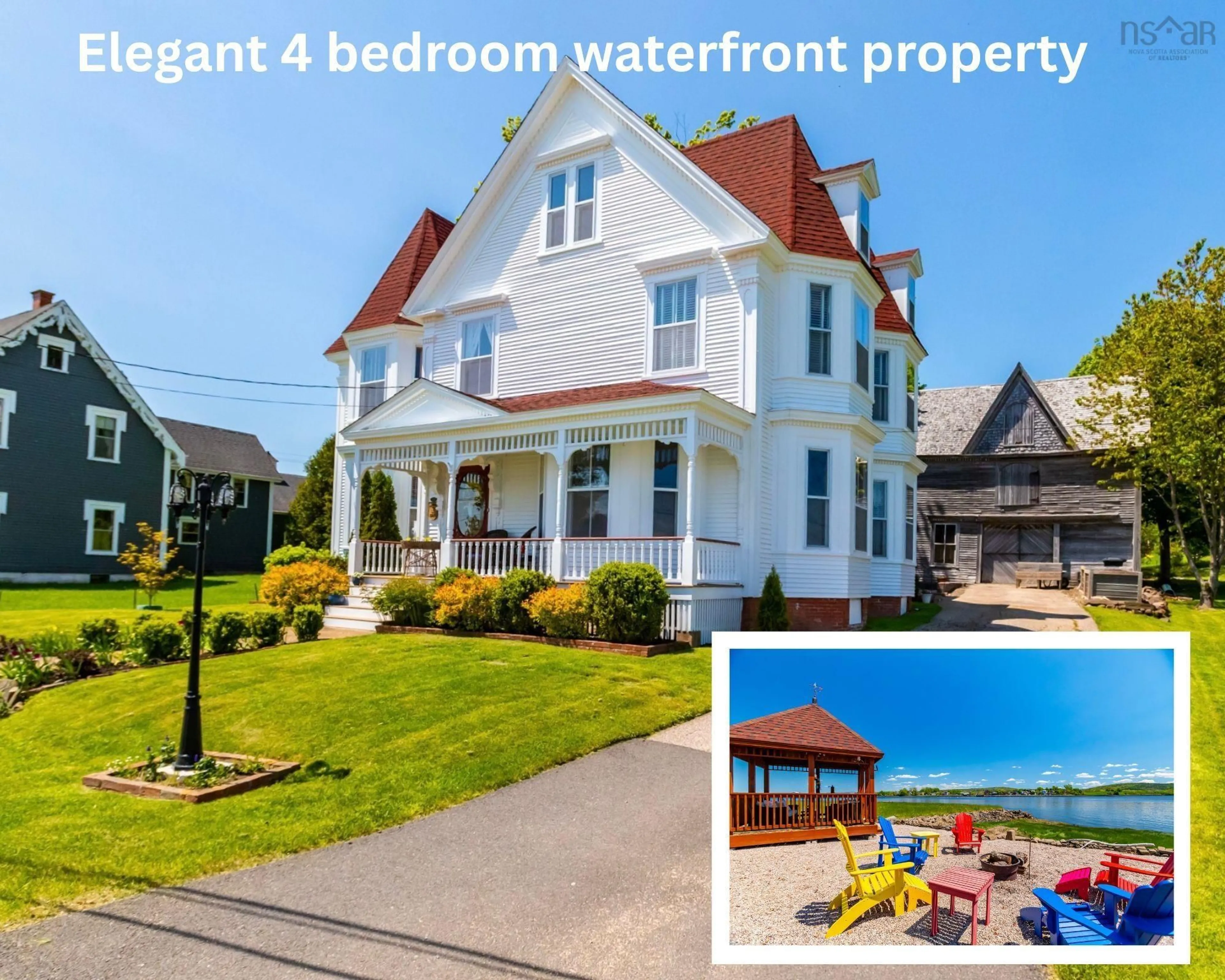 A pic from outside/outdoor area/front of a property/back of a property/a pic from drone, water/lake/river/ocean view for 5287 Granville Rd, Granville Ferry Nova Scotia B0S 1K0