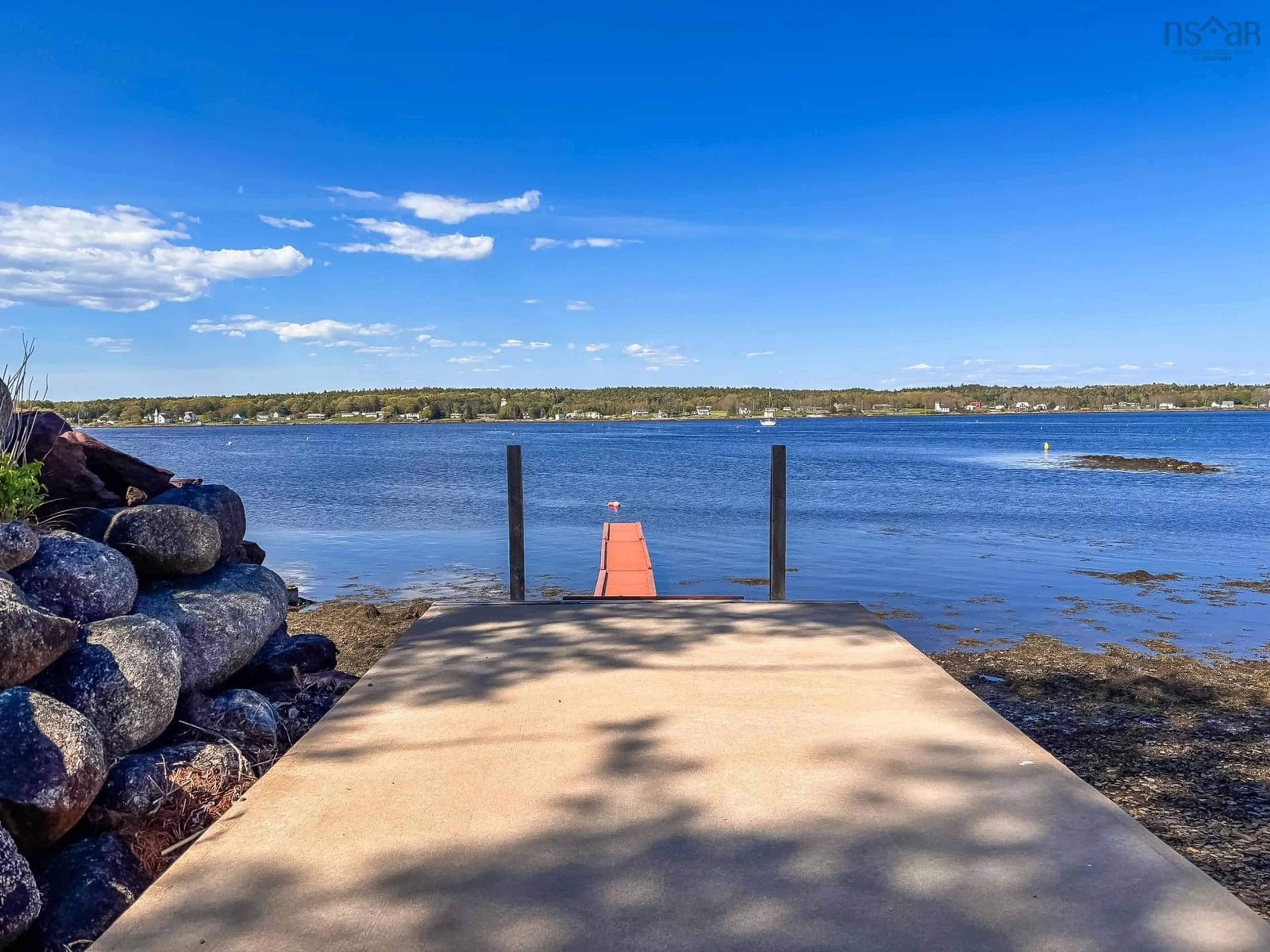 A pic from outside/outdoor area/front of a property/back of a property/a pic from drone, water/lake/river/ocean view for 39 Pernette Dr, West Lahave Nova Scotia B0R 1G0
