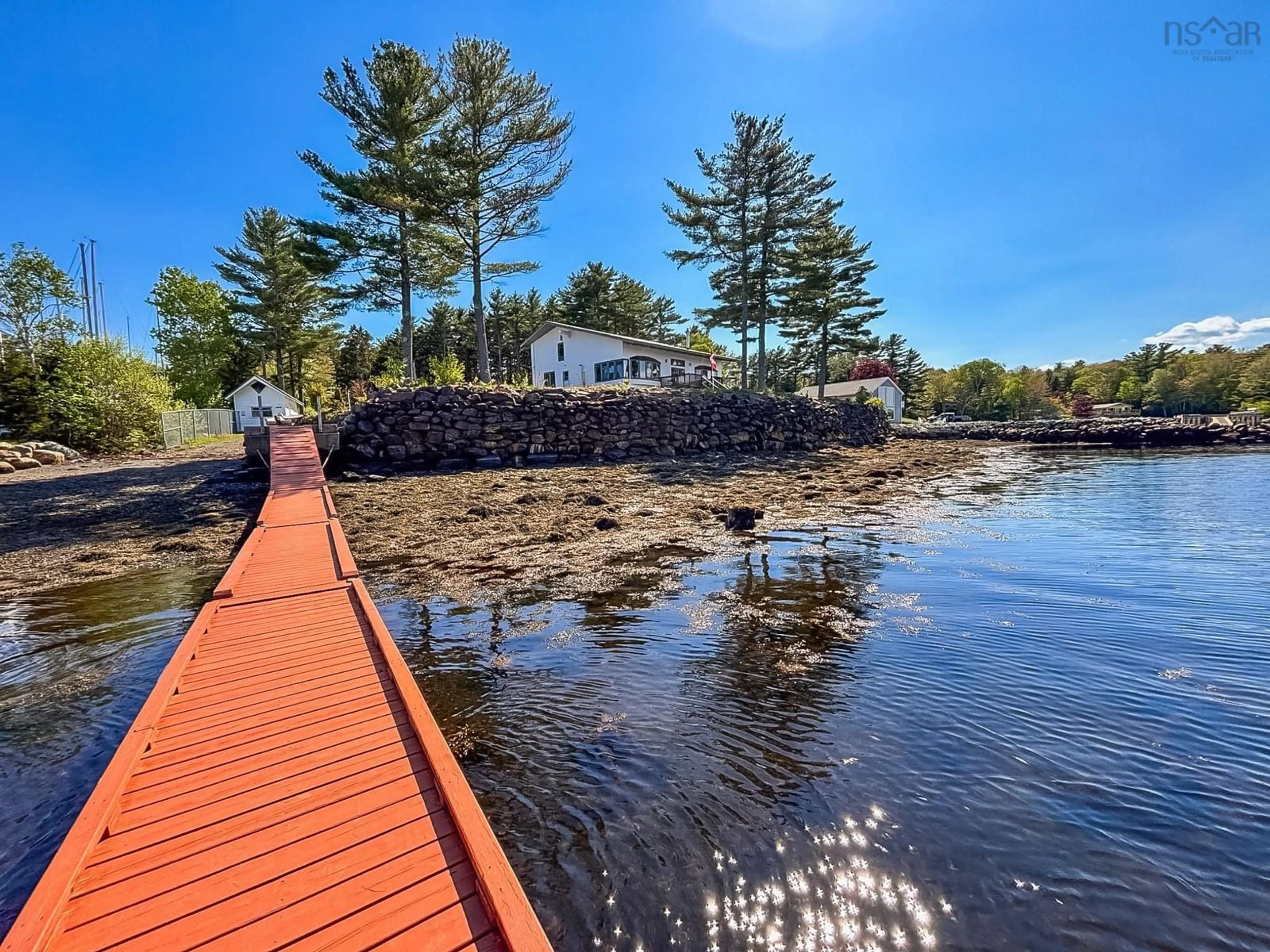 A pic from outside/outdoor area/front of a property/back of a property/a pic from drone, water/lake/river/ocean view for 39 Pernette Dr, West Lahave Nova Scotia B0R 1G0