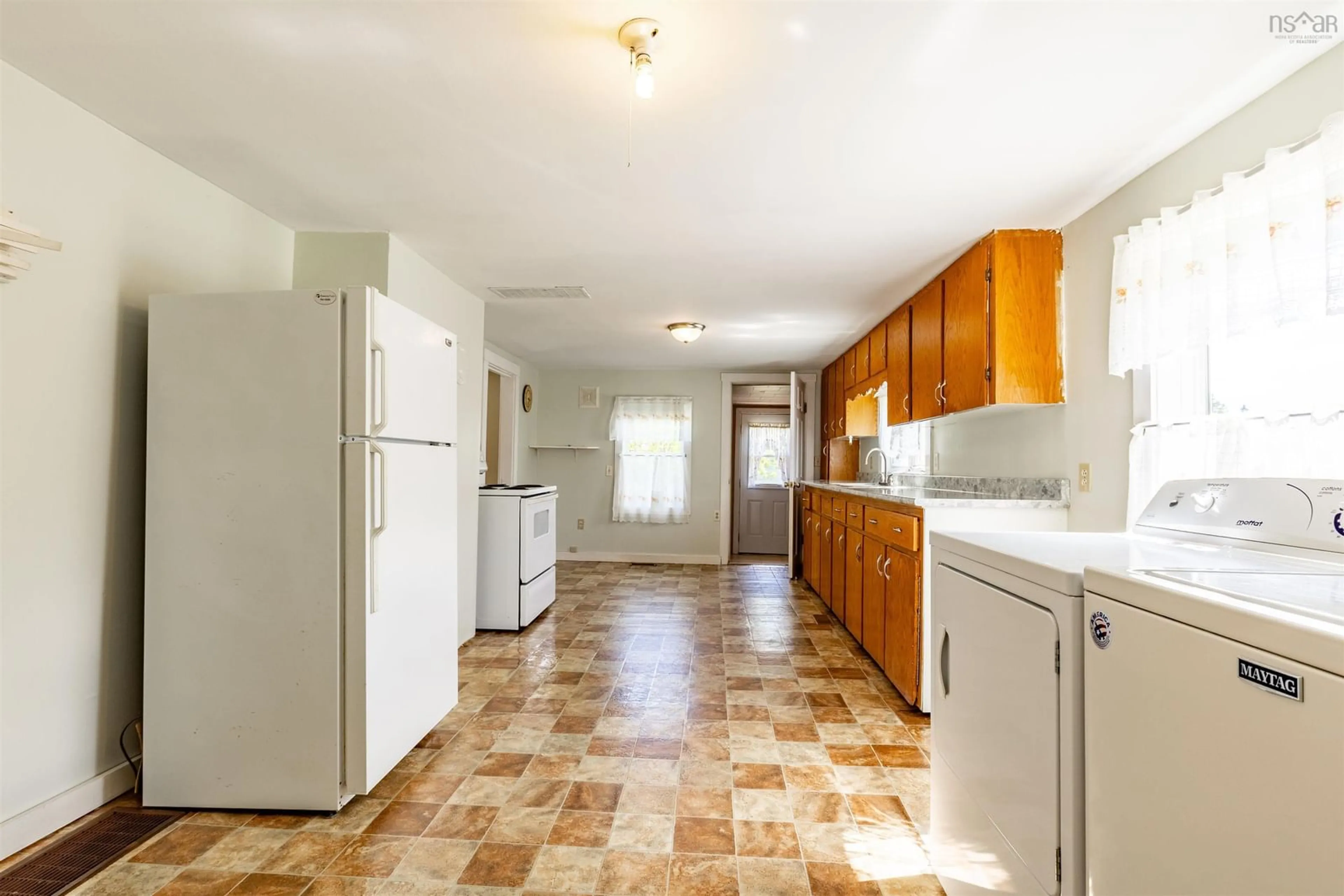 Standard kitchen, ceramic/tile floor for 147 Chemin Des Cottreau Rd, Wedgeport Nova Scotia B0W 3P0