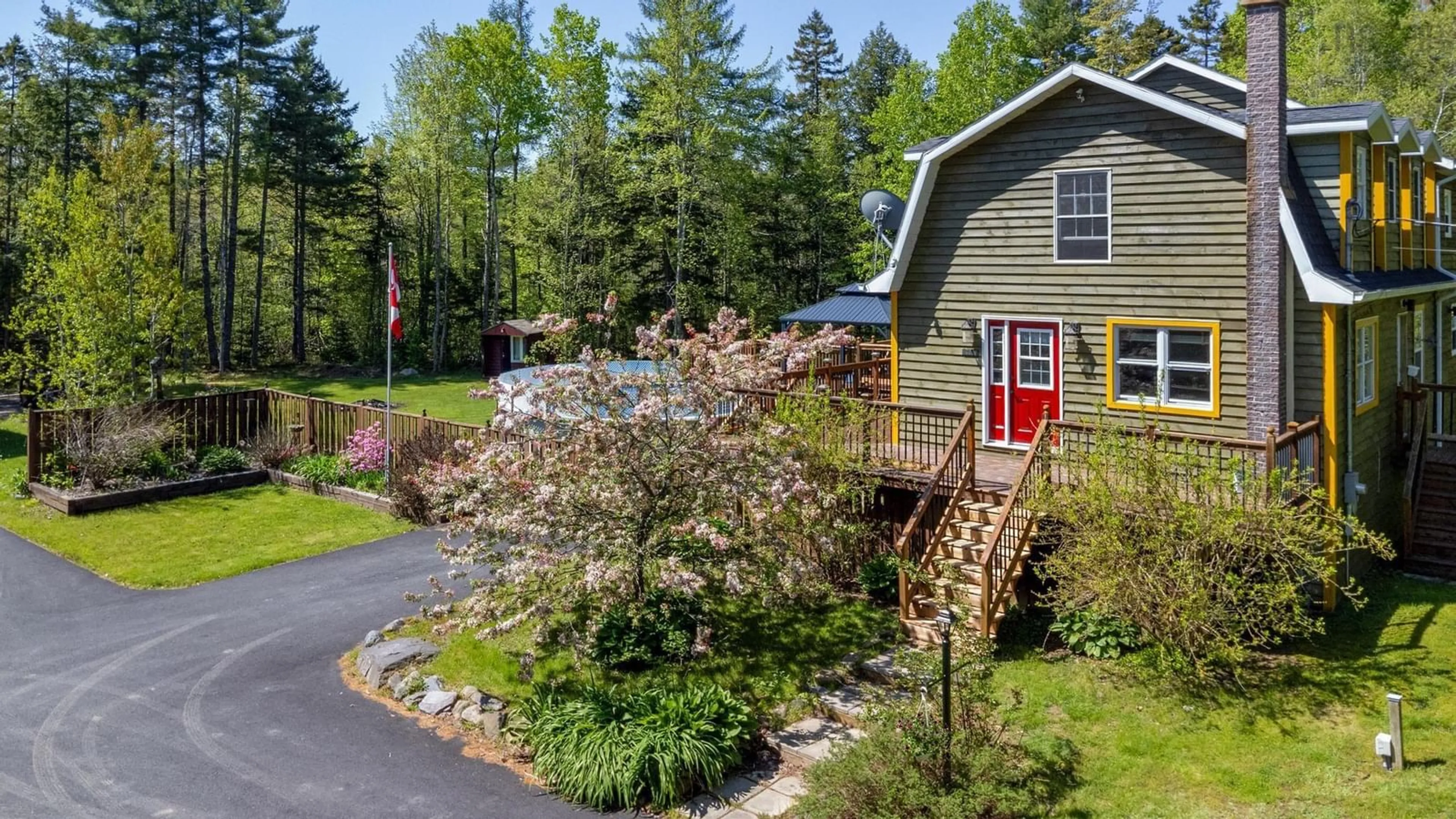 A pic from outside/outdoor area/front of a property/back of a property/a pic from drone, street for 233 Crocker Rd, Harmony Nova Scotia B0P 1R0