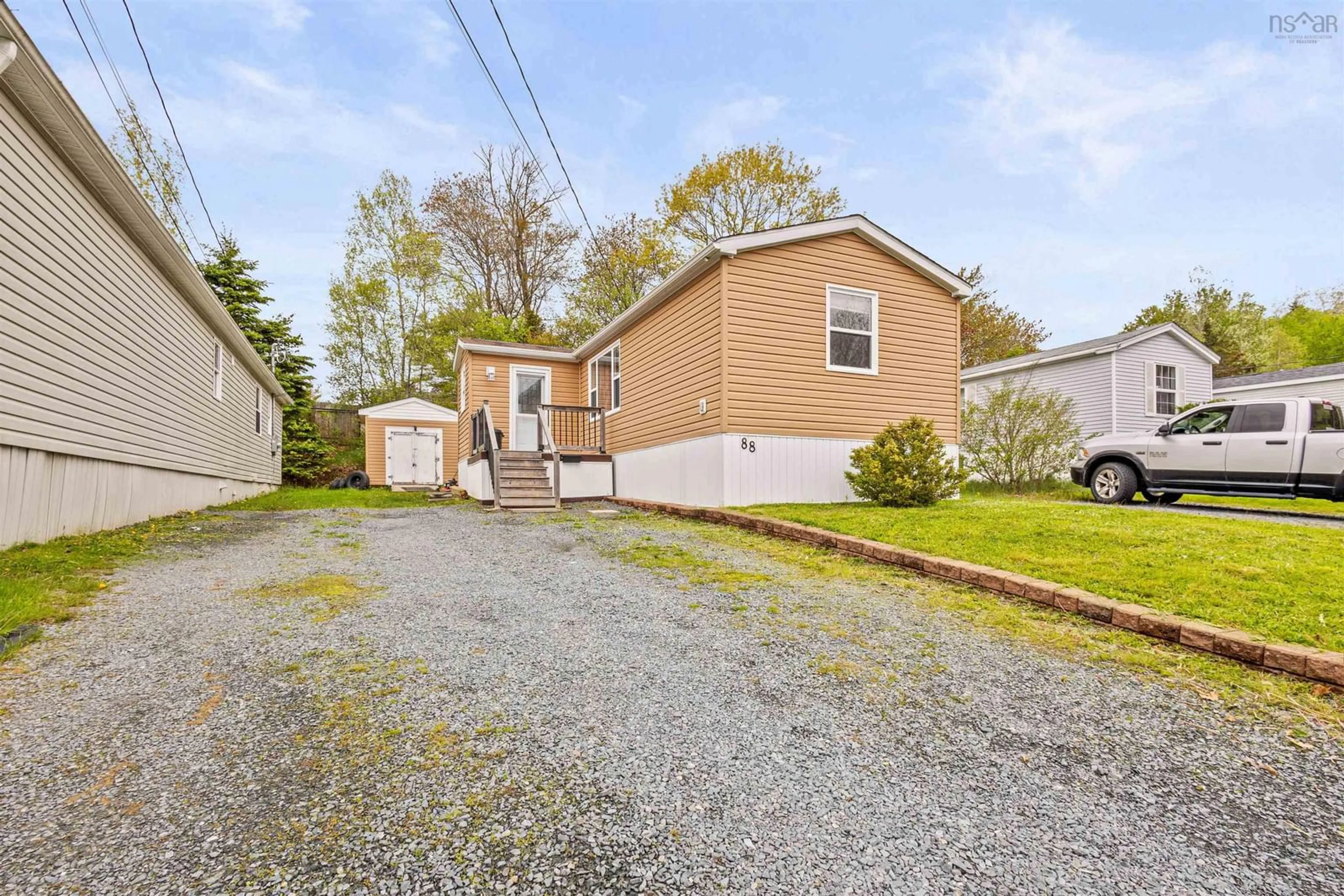 A pic from outside/outdoor area/front of a property/back of a property/a pic from drone, street for 88 Brook St, Middle Sackville Nova Scotia B4E 1B9