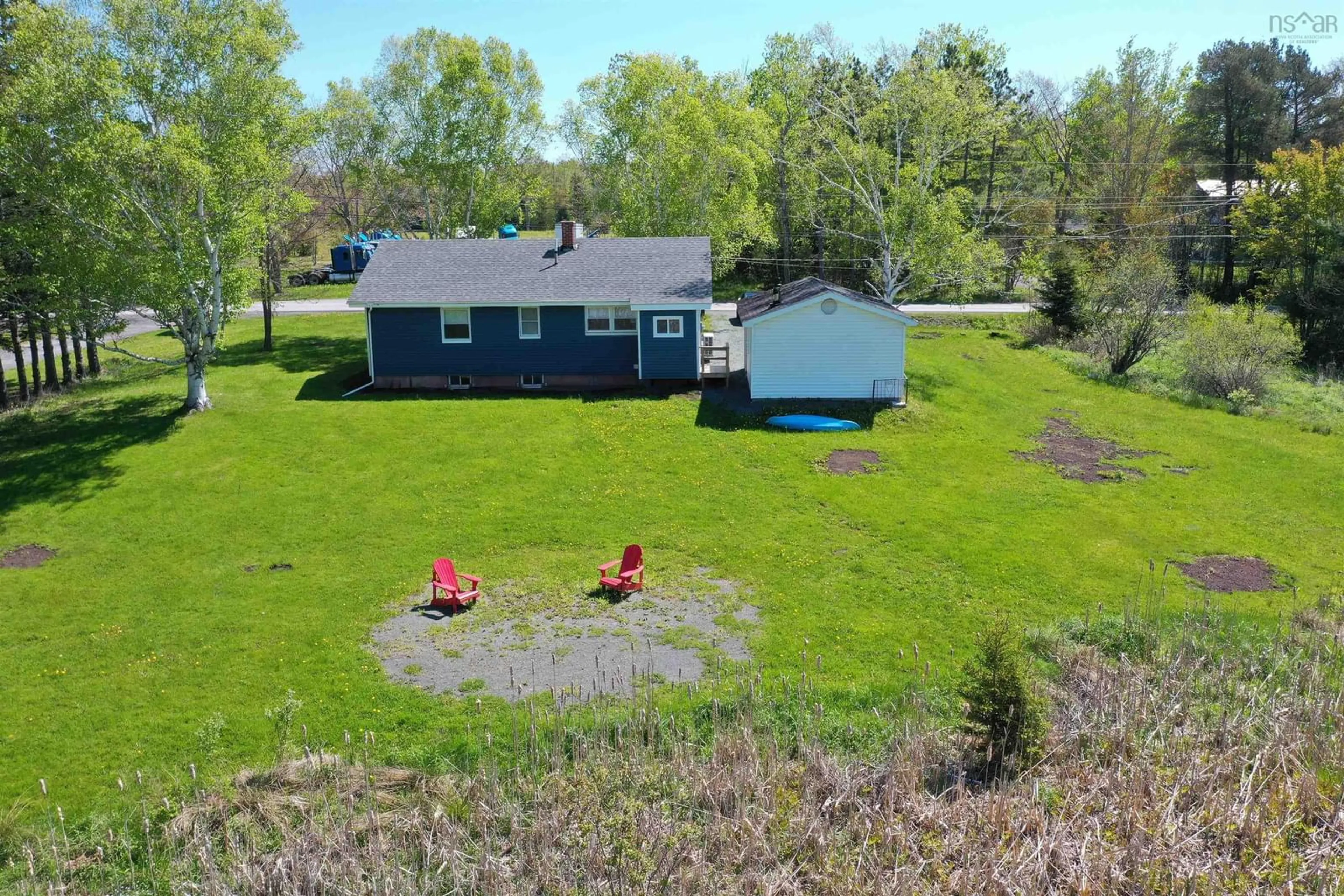 A pic from outside/outdoor area/front of a property/back of a property/a pic from drone, water/lake/river/ocean view for 65 Harris Rd, Haliburton Nova Scotia B0K 1H0