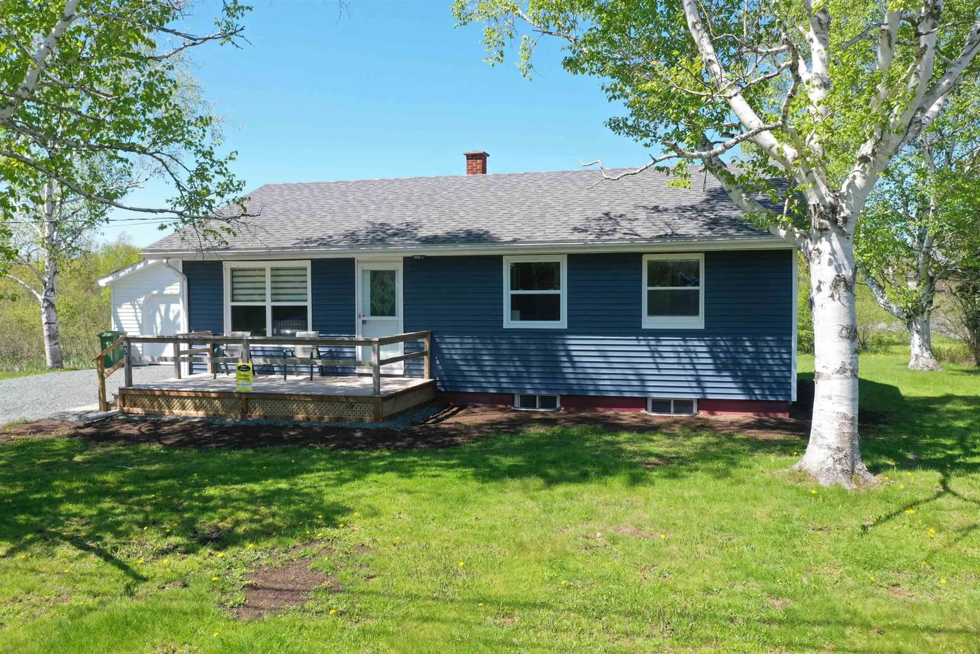 Home with vinyl exterior material, street for 65 Harris Rd, Haliburton Nova Scotia B0K 1H0