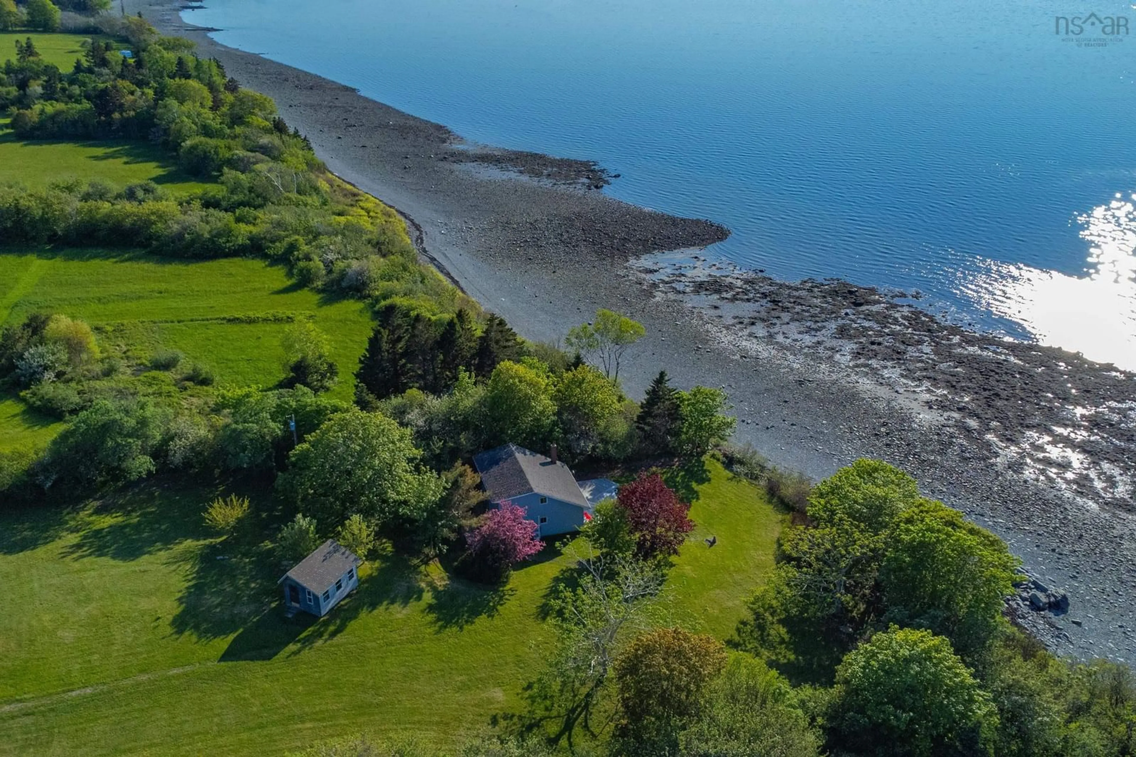 A pic from outside/outdoor area/front of a property/back of a property/a pic from drone, water/lake/river/ocean view for 7215 Highway 101, Plympton Nova Scotia B0W 2R0