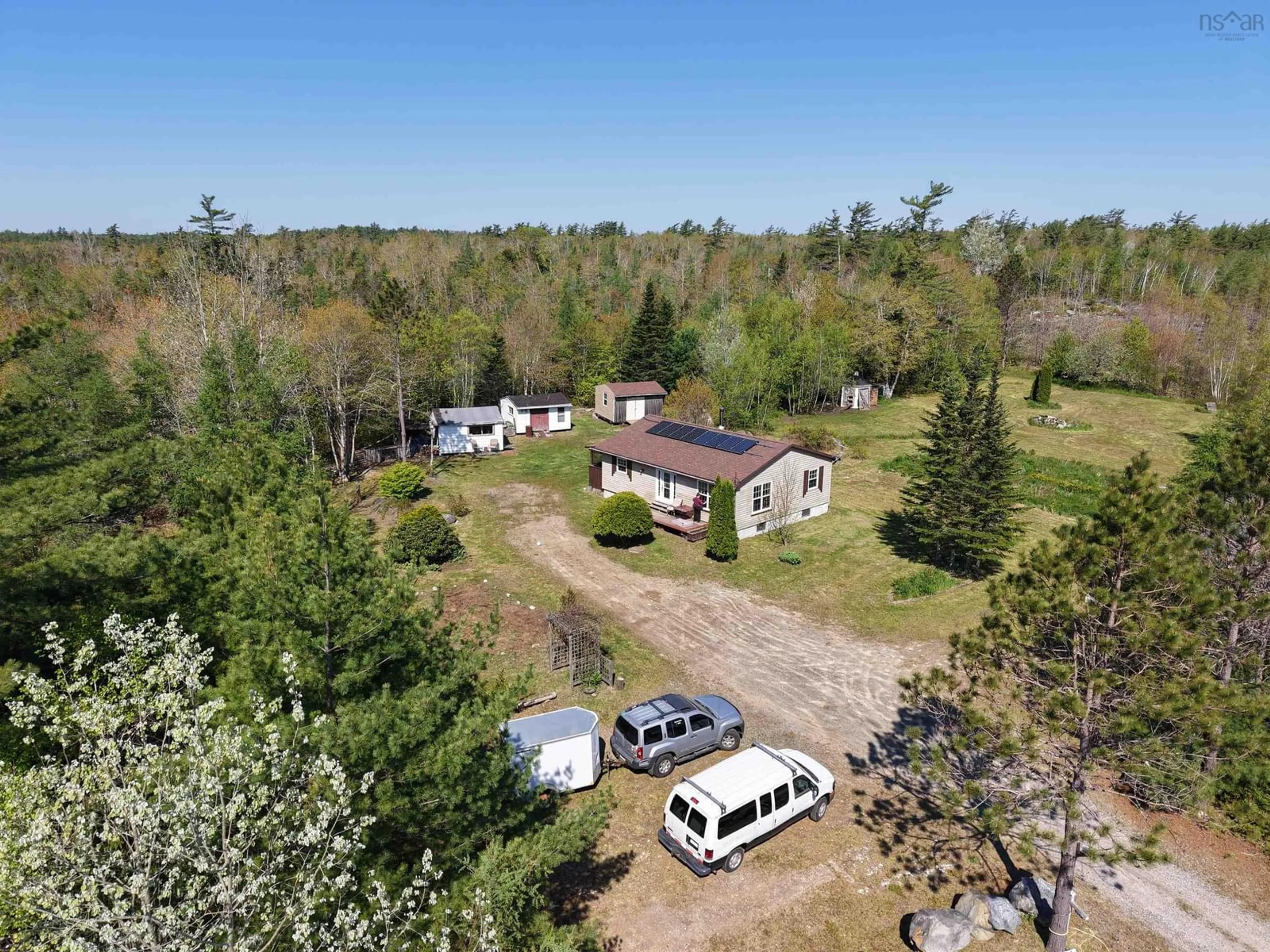 A pic from outside/outdoor area/front of a property/back of a property/a pic from drone, unknown for 6135 Highway 203, Indian Fields Nova Scotia B0T 1W0